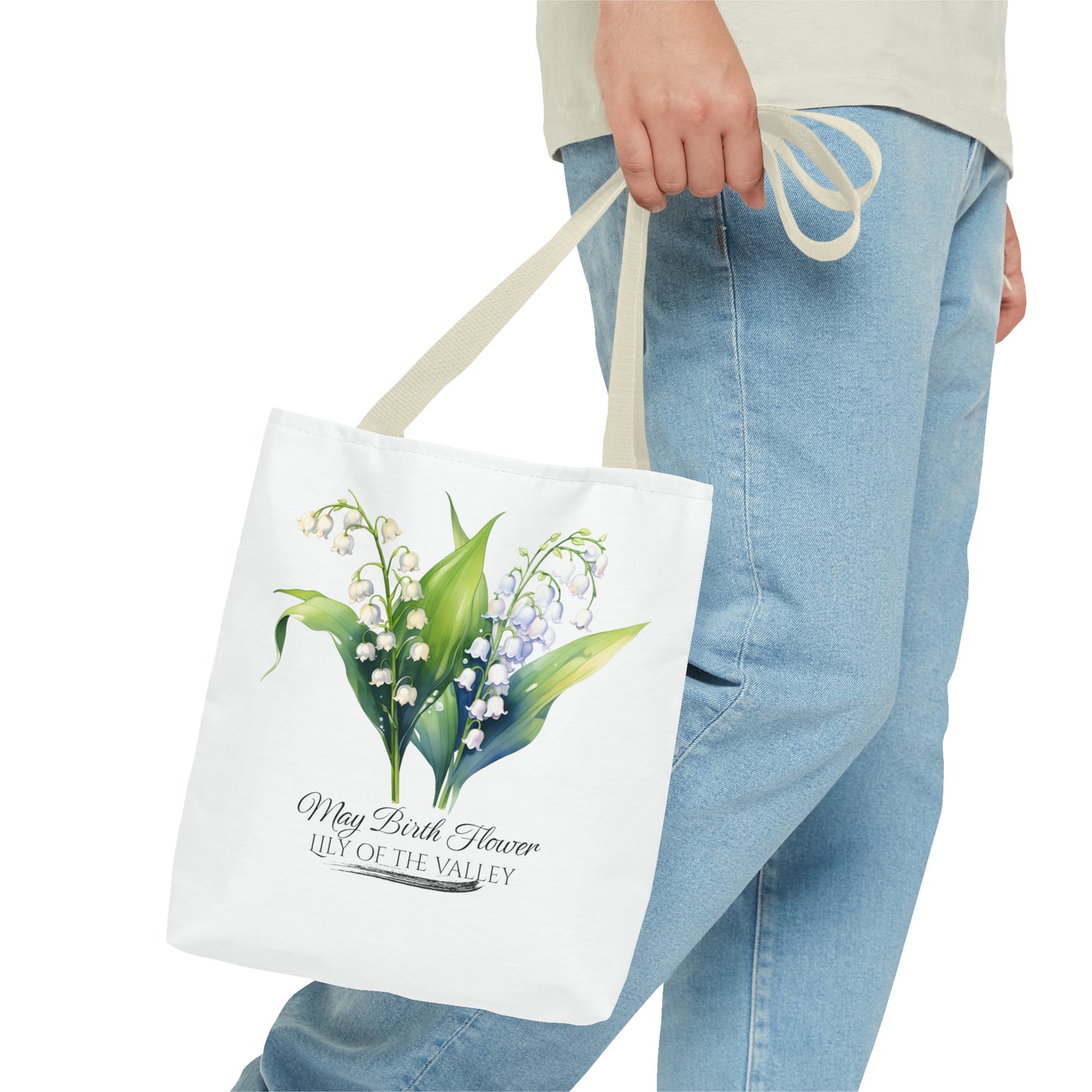 May Birth Flower: Lily of the valley - Tote Bag (AOP)