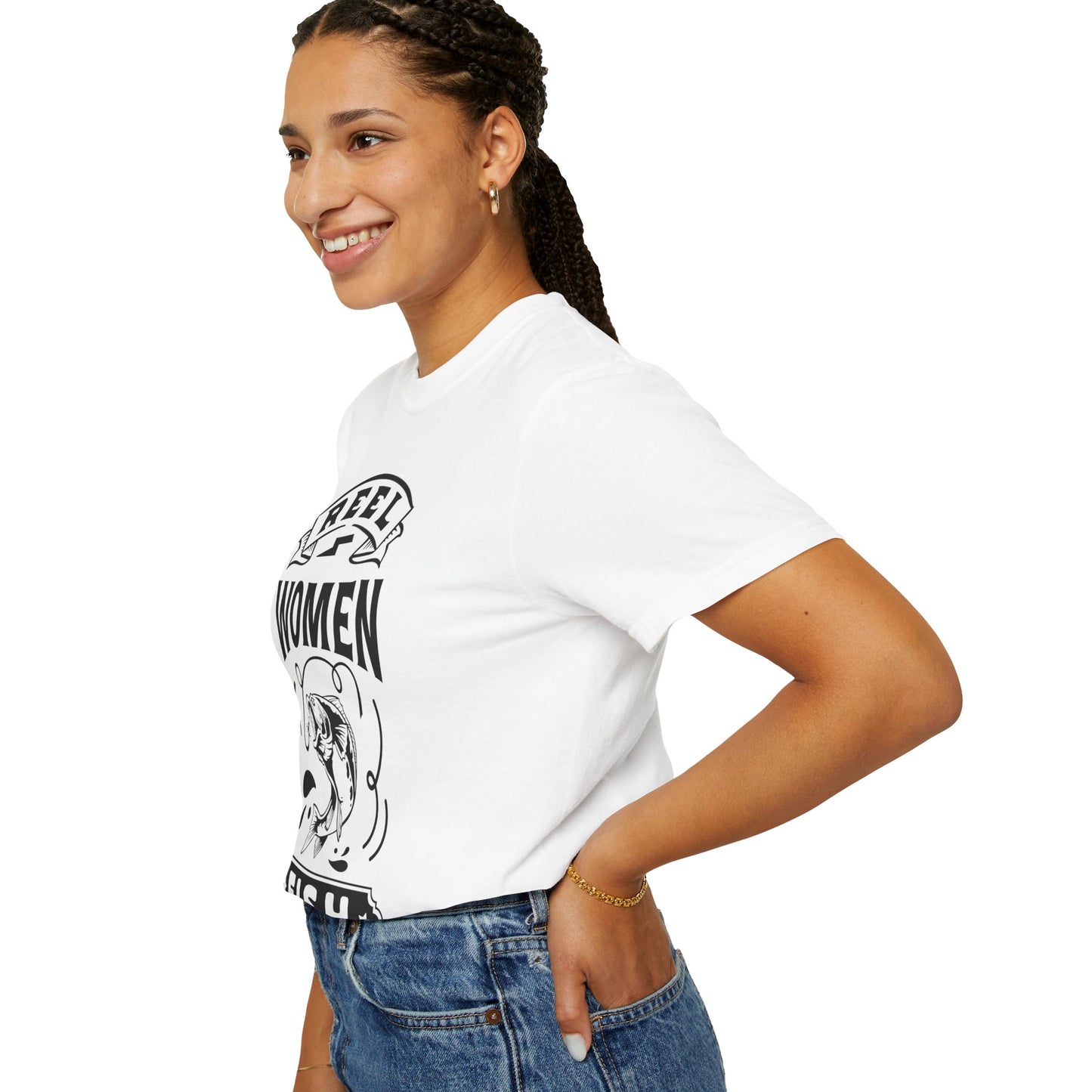 Reel women fish: Unisex Garment-Dyed T-shirt