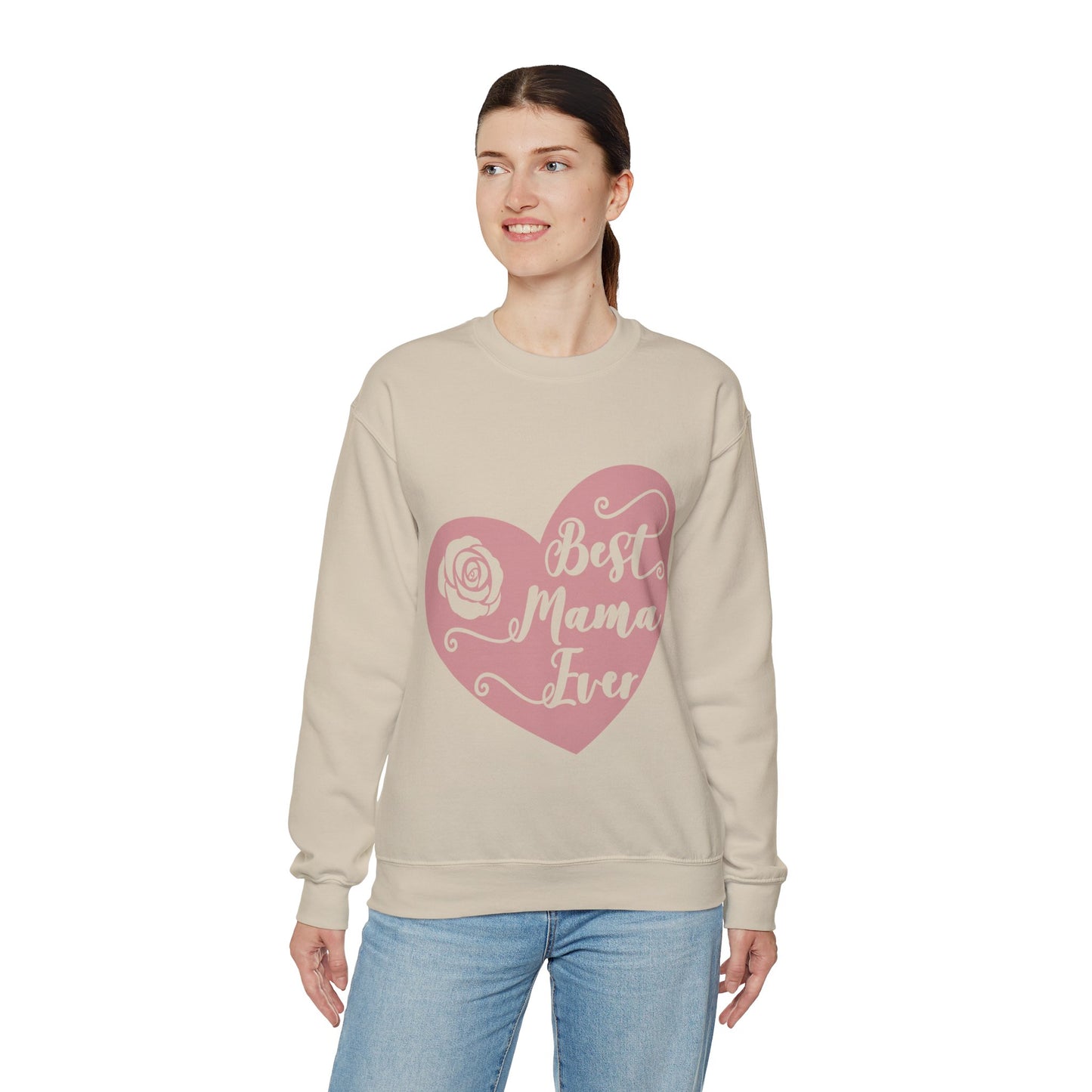 Best Mom Ever Heart - Unisex Heavy Blend™ Crewneck Sweatshirt