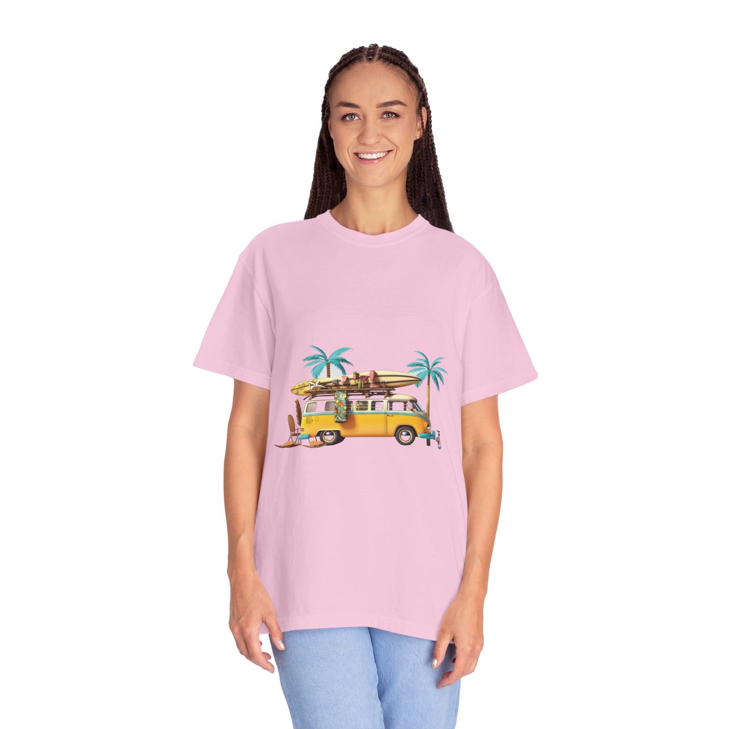 Retro Surf Van: Unisex Garment-Dyed T-shirt