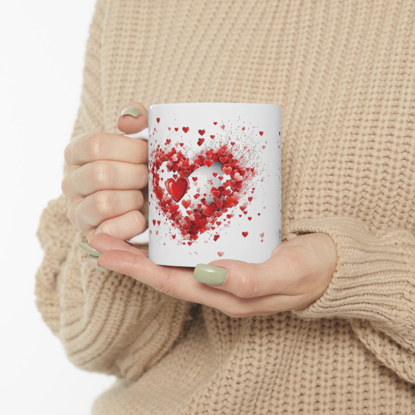 Valentine's Love & Hearts: Ceramic Mug 11oz