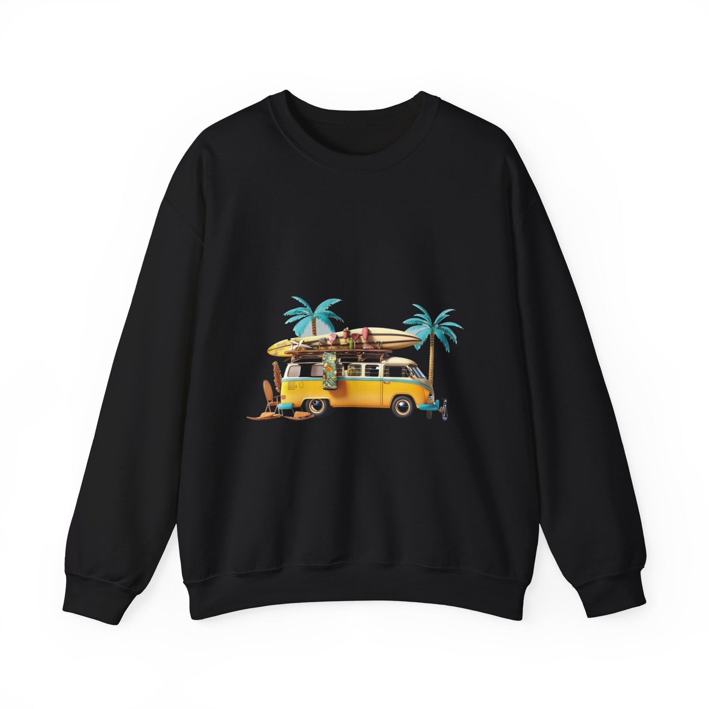 Retro Surf Van - Unisex Heavy Blend™ Crewneck Sweatshirt