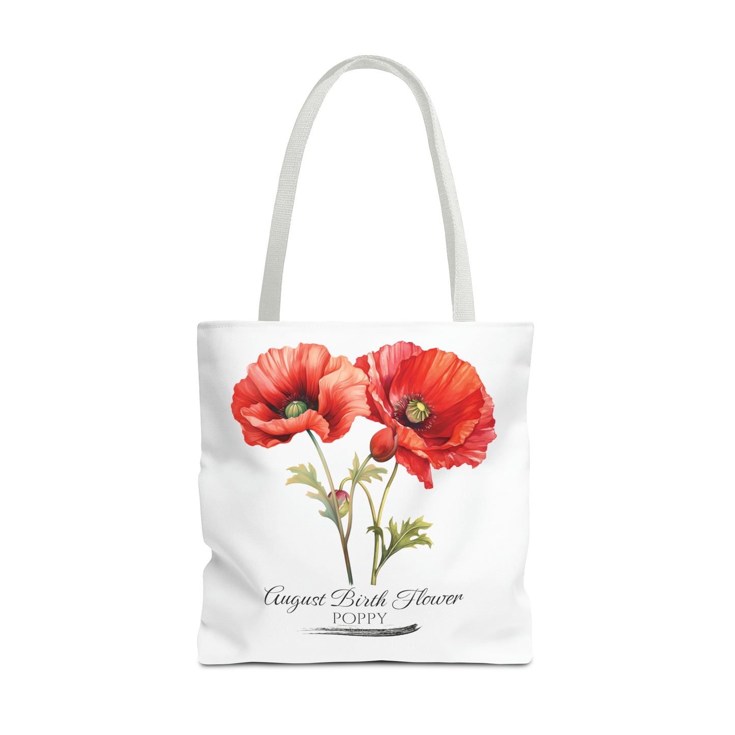 August Birth Flower: Poppy - Tote Bag (AOP)