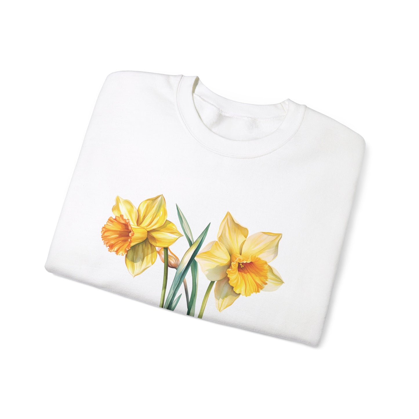 March Birth Flower (Daffodil) - Unisex Heavy Blend™ Crewneck Sweatshirt