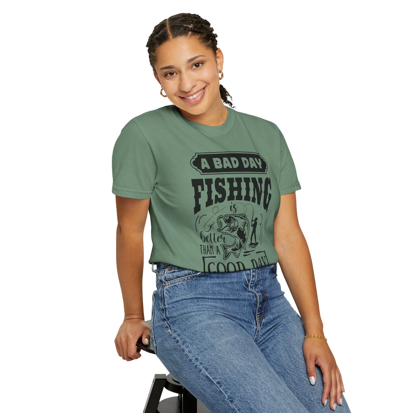 A bad day fishing: Unisex Garment-Dyed T-shirt