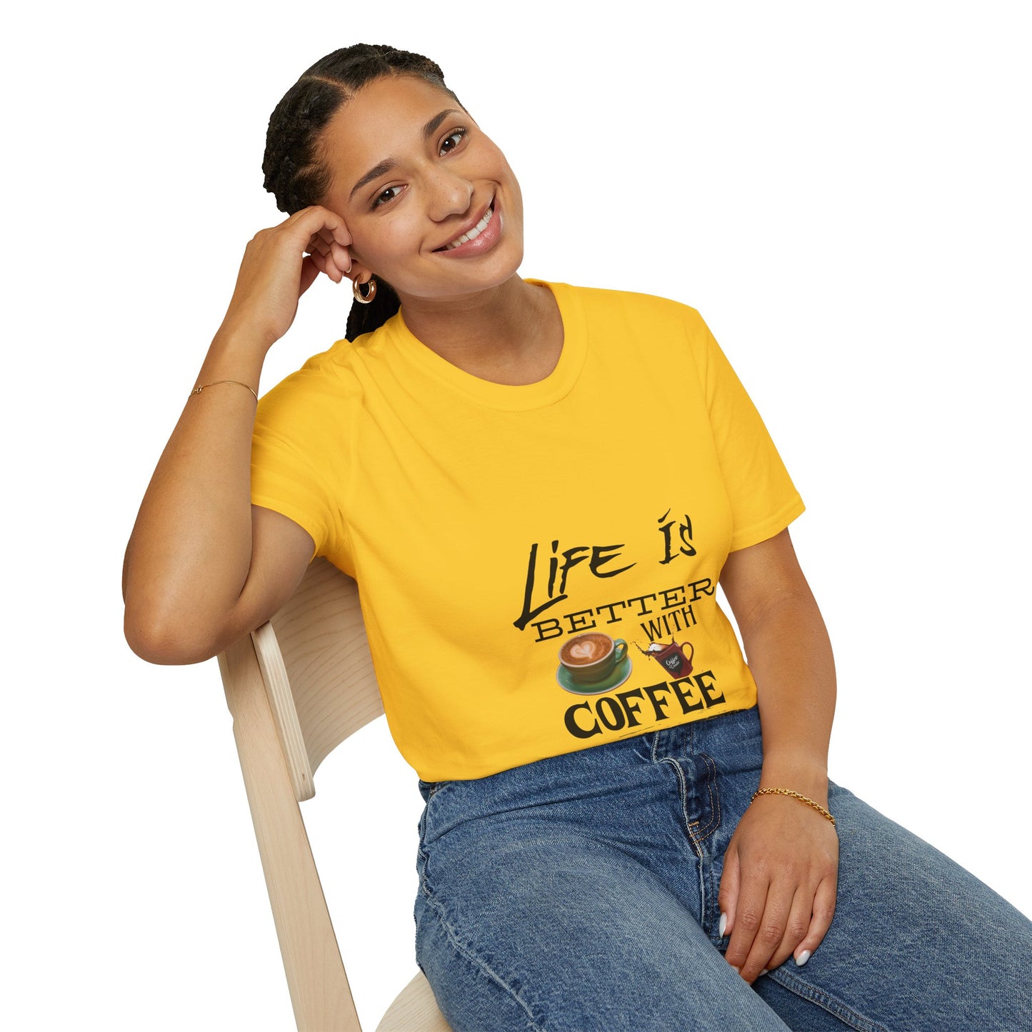 Life Is Better With Coffee - Unisex Softstyle T-Shirt