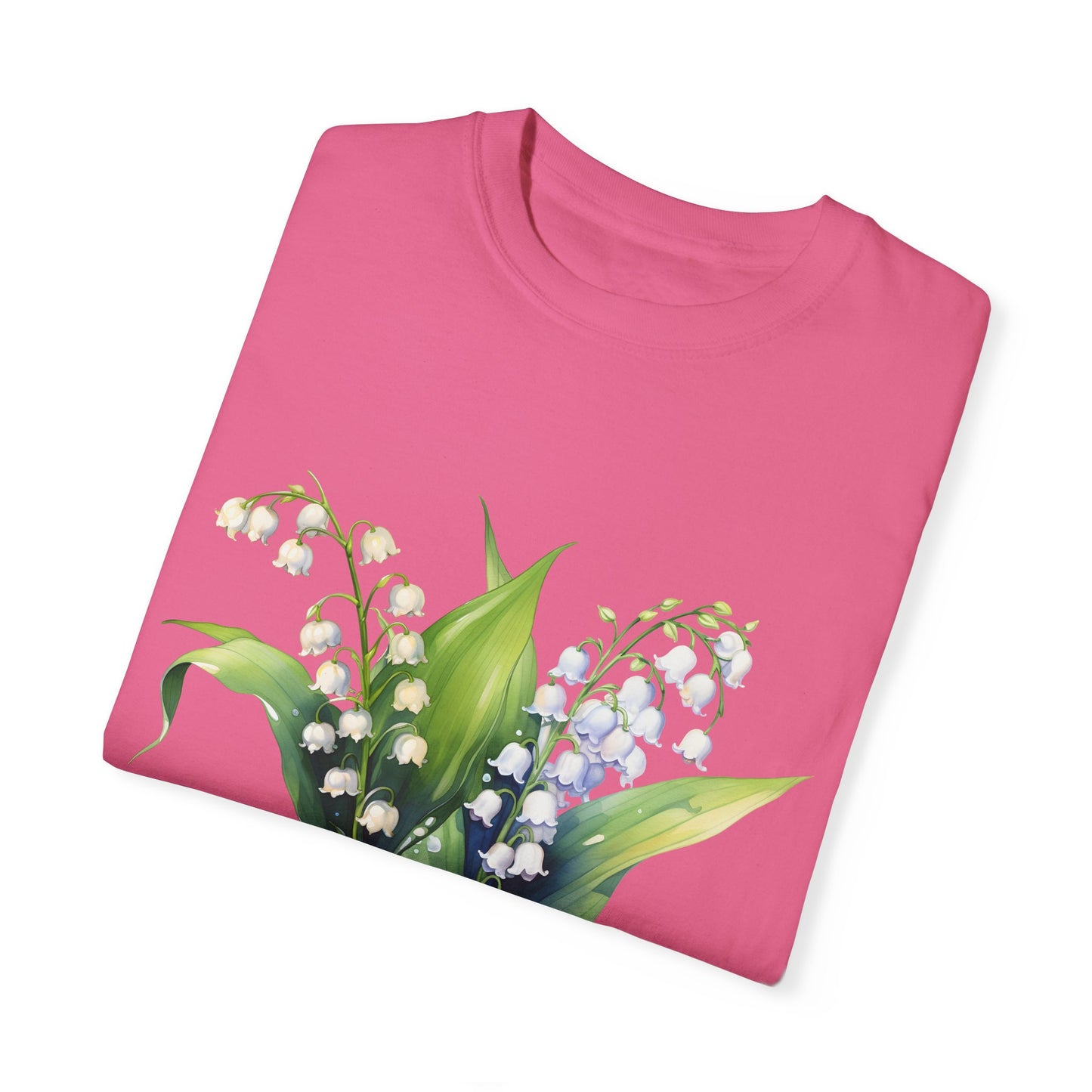 May Birth Flower "Lily of the Valley" - Unisex Garment-Dyed T-shirt