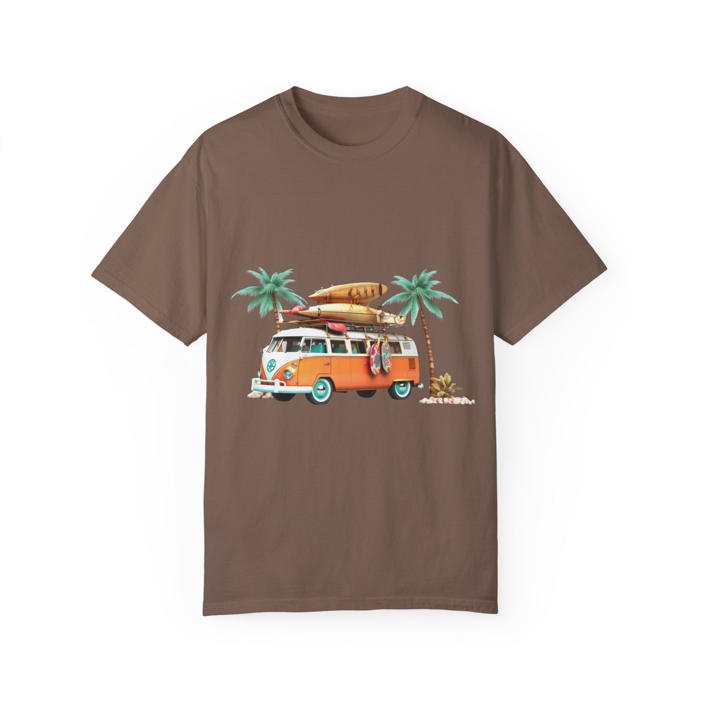 Retro Surf Van: Unisex Garment-Dyed T-shirt