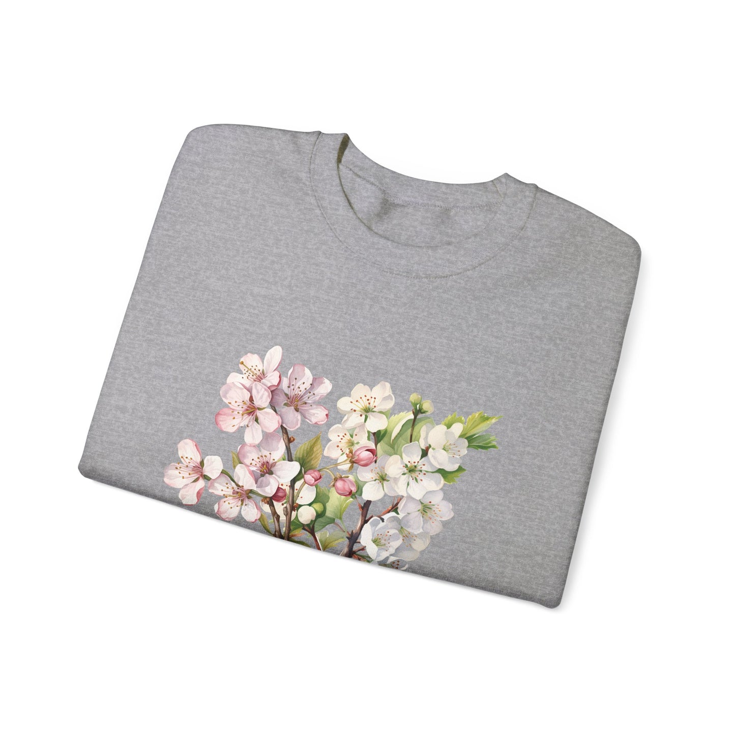 May Birth Flower (Hawthorn) - Unisex Heavy Blend™ Crewneck Sweatshirt