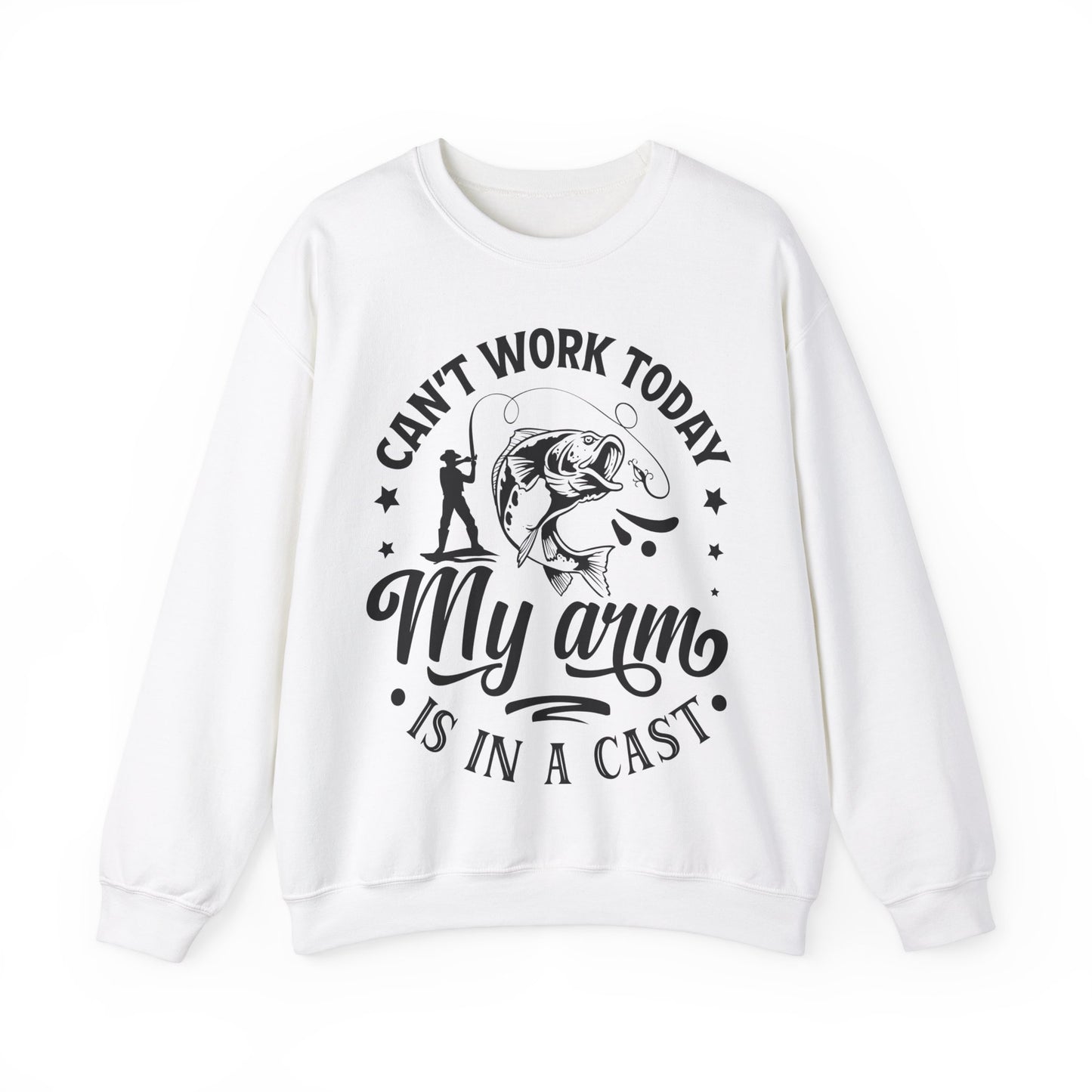 Can't work today, my arm is in a cast - Unisex Heavy Blend™ Crewneck Sweatshirt