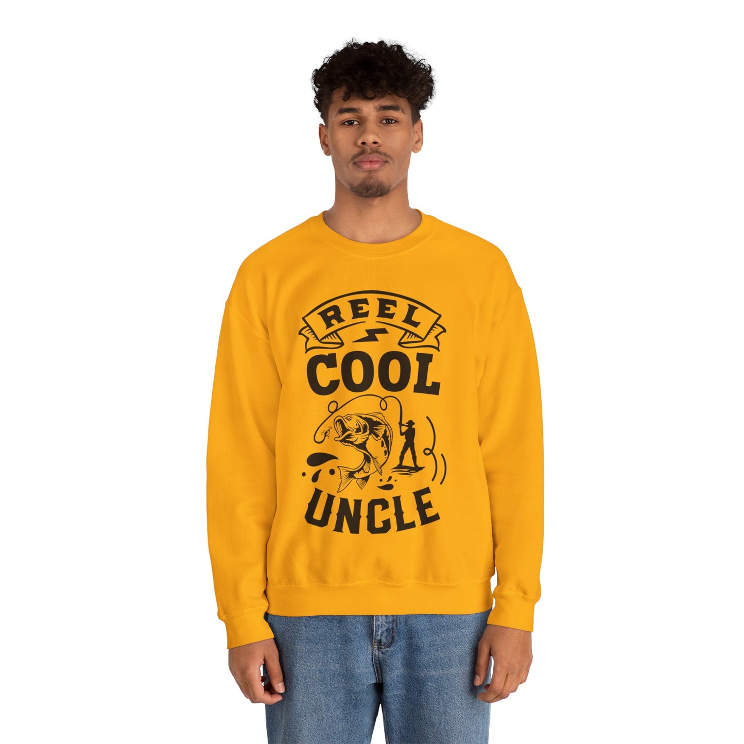 Reel cool uncle - Unisex Heavy Blend™ Crewneck Sweatshirt