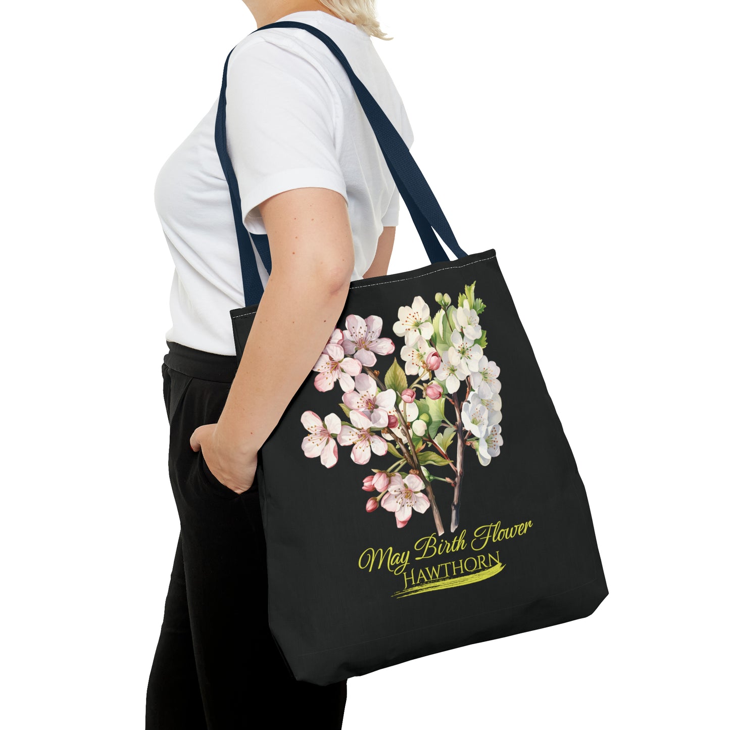 May Birth Flower: Hawthorn - Tote Bag (AOP)