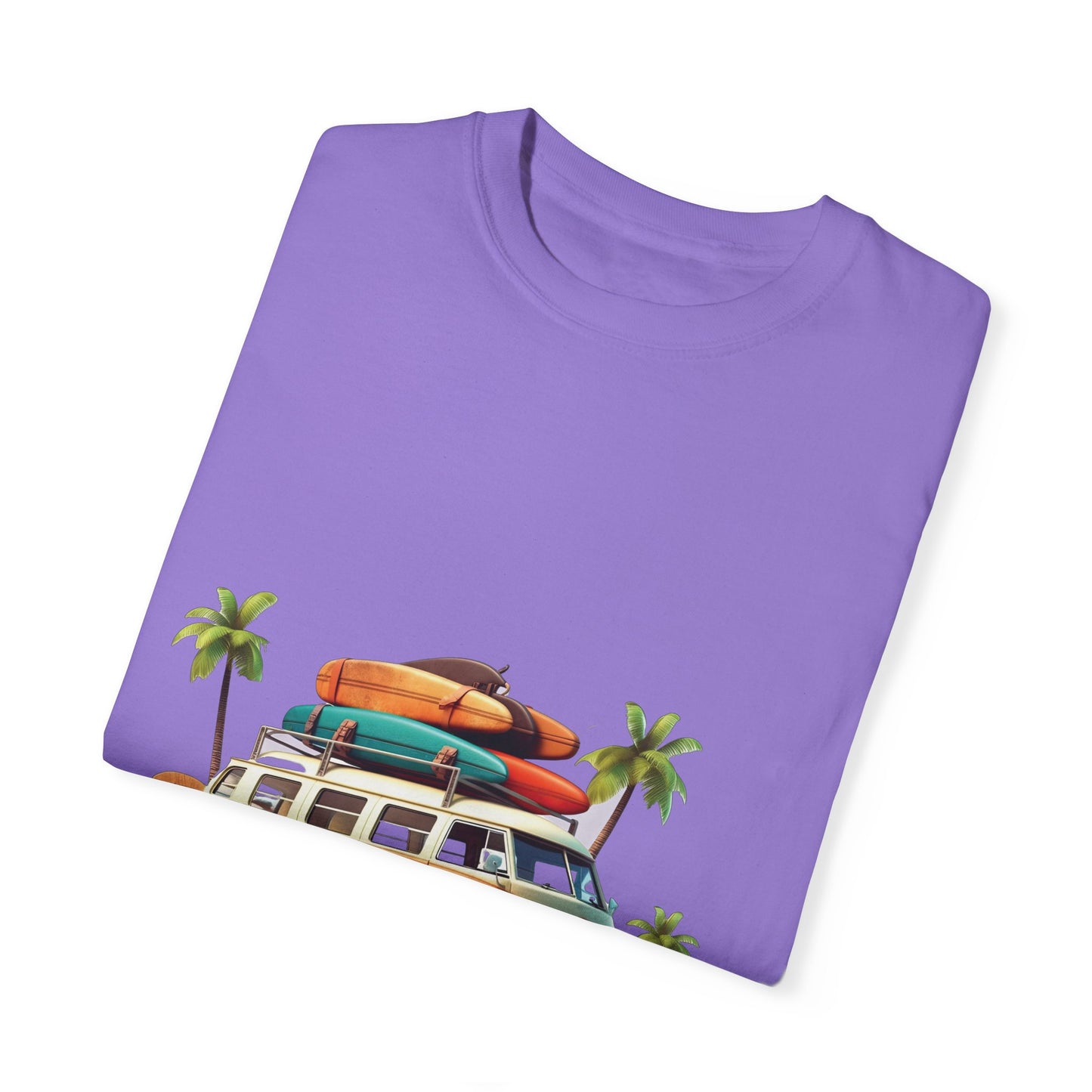 Retro Surf Van: Unisex Garment-Dyed T-shirt