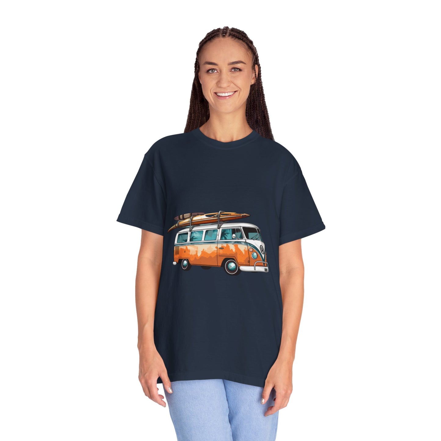 Retro Surf Van: Unisex Garment-Dyed T-shirt