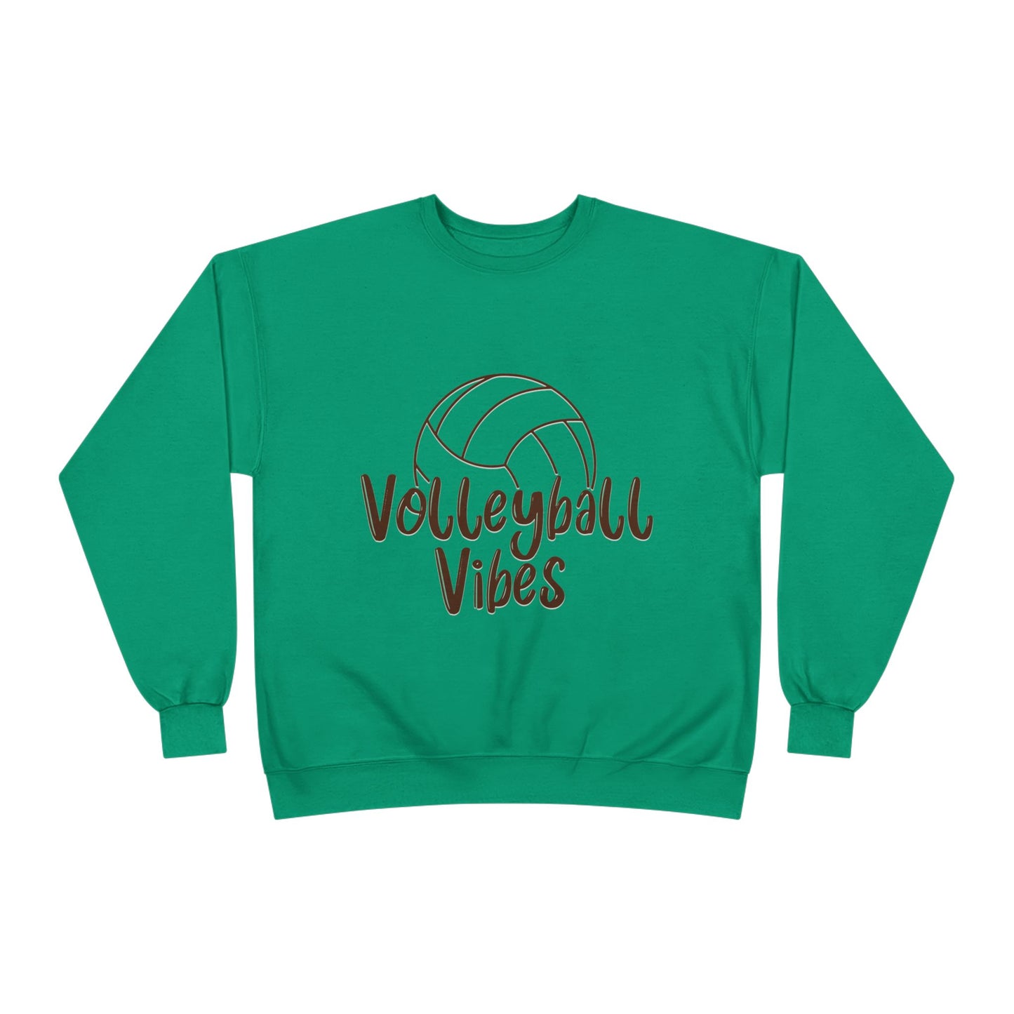 Unisex Volleyball Vibes Crewneck Sweatshirt, Trendy Sports Apparel, Cozy Gift for Athletes, Volleyball Lover's Gear, Eco-Friendly Fashion