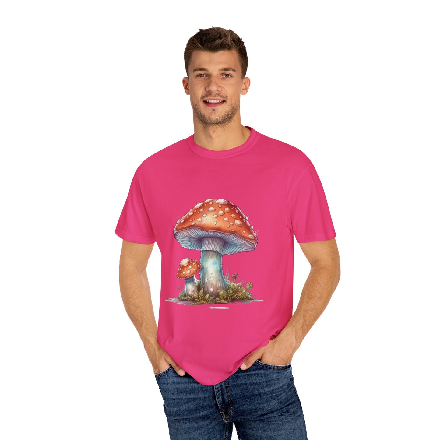 Fantasy Mushroom-27: Unisex Garment-Dyed T-shirt