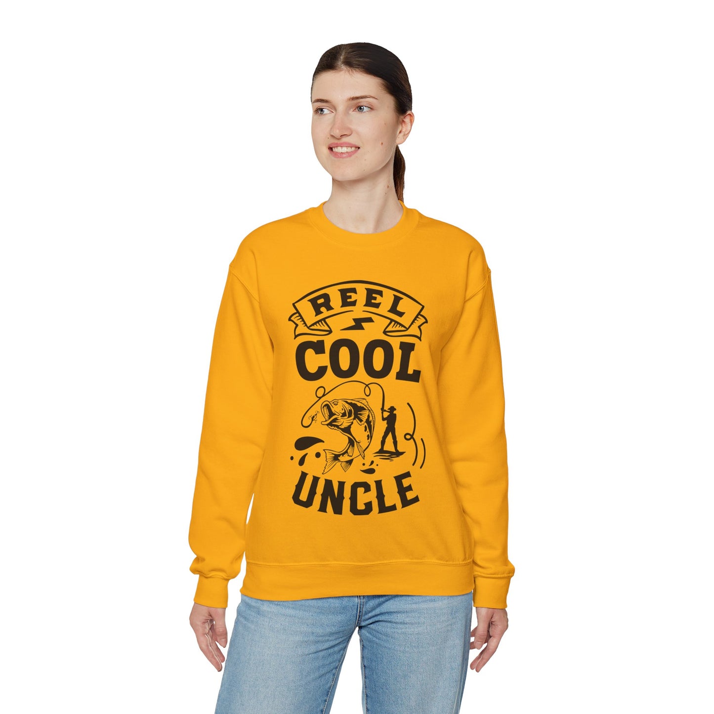 Reel cool uncle - Unisex Heavy Blend™ Crewneck Sweatshirt