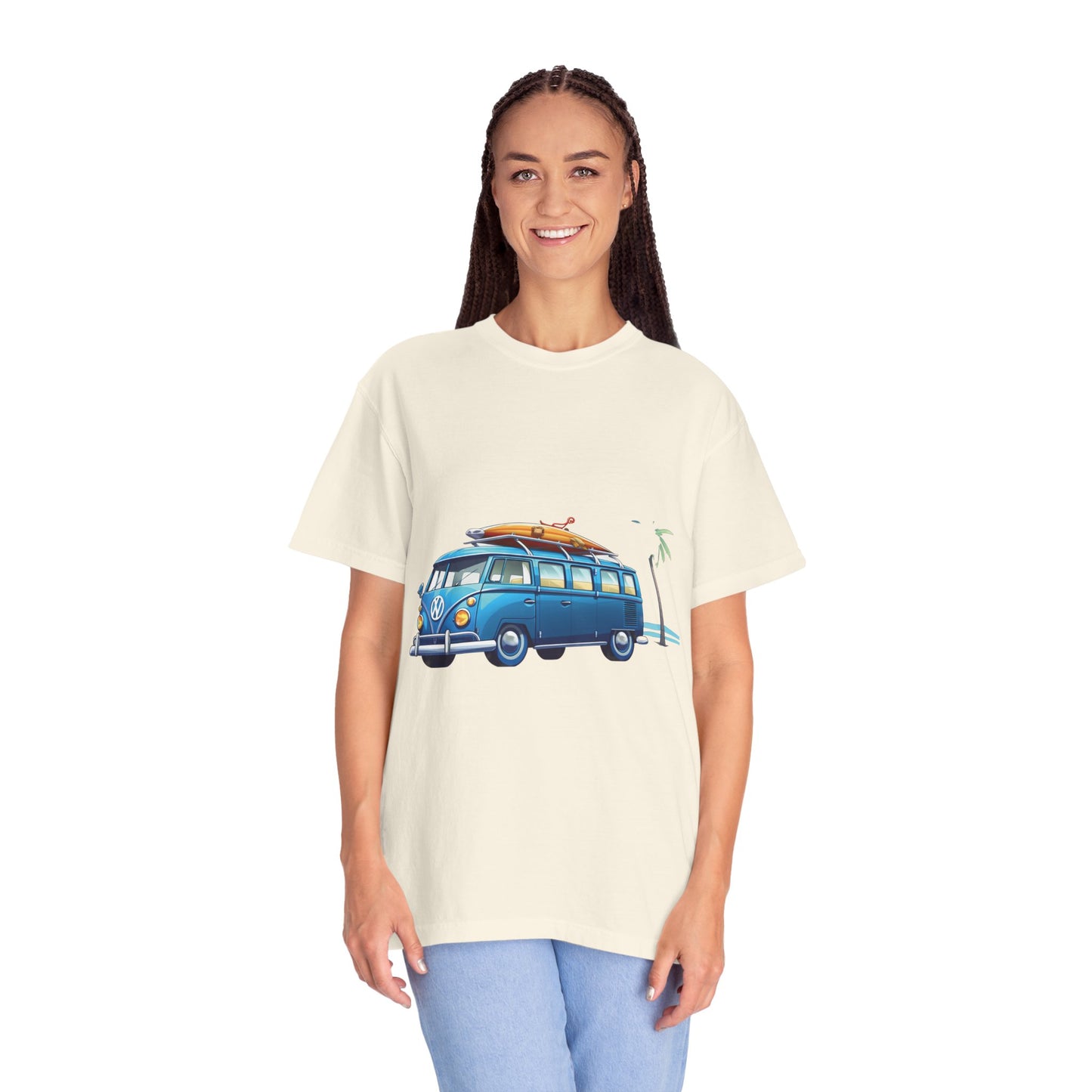 Retro Surf Van: Unisex Garment-Dyed T-shirt