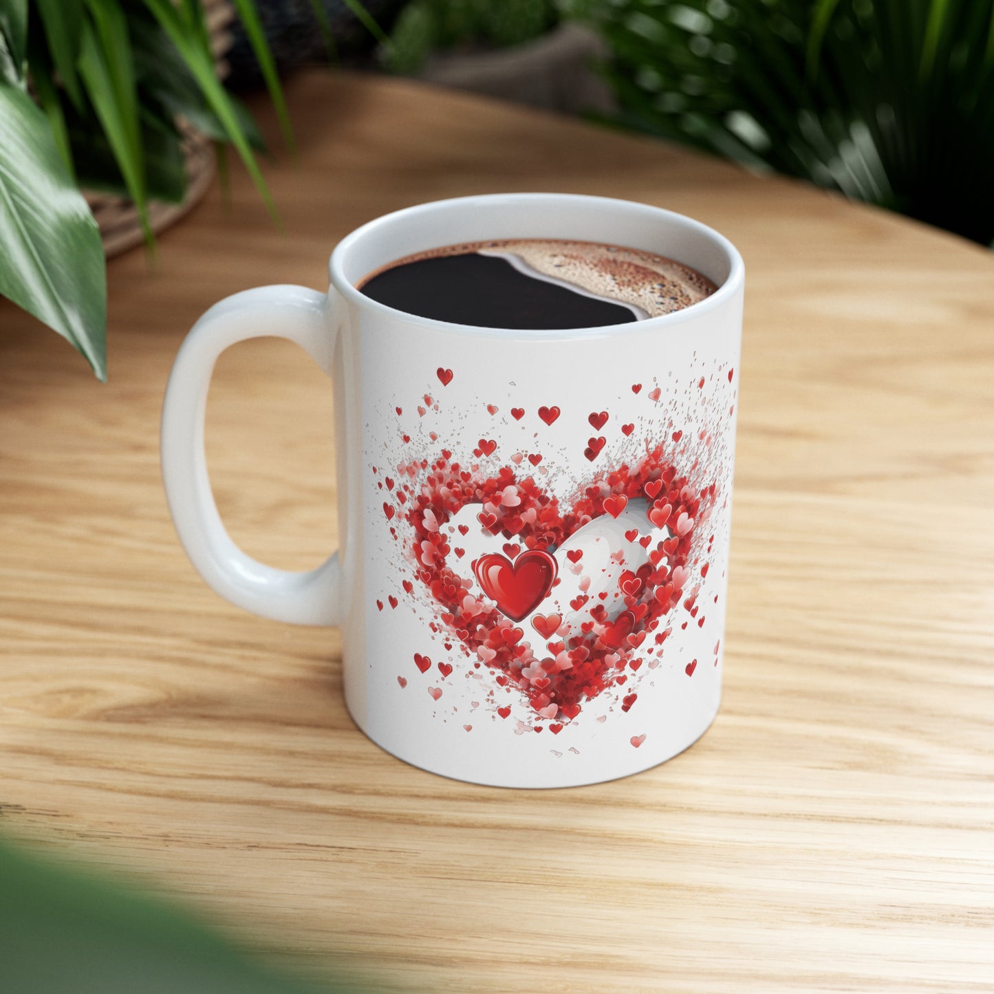 Valentine's Love & Hearts: Ceramic Mug 11oz