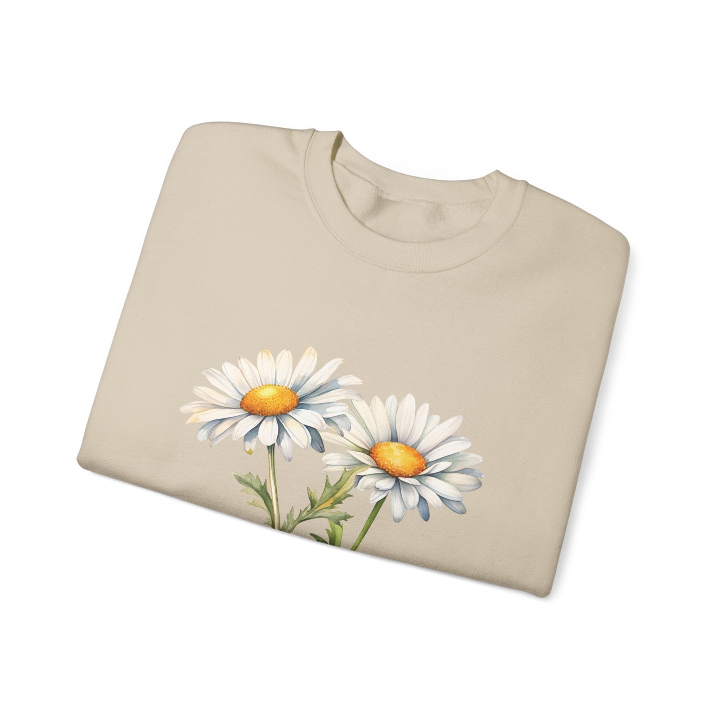 April Birth Flower (Daisy) - Unisex Heavy Blend™ Crewneck Sweatshirt