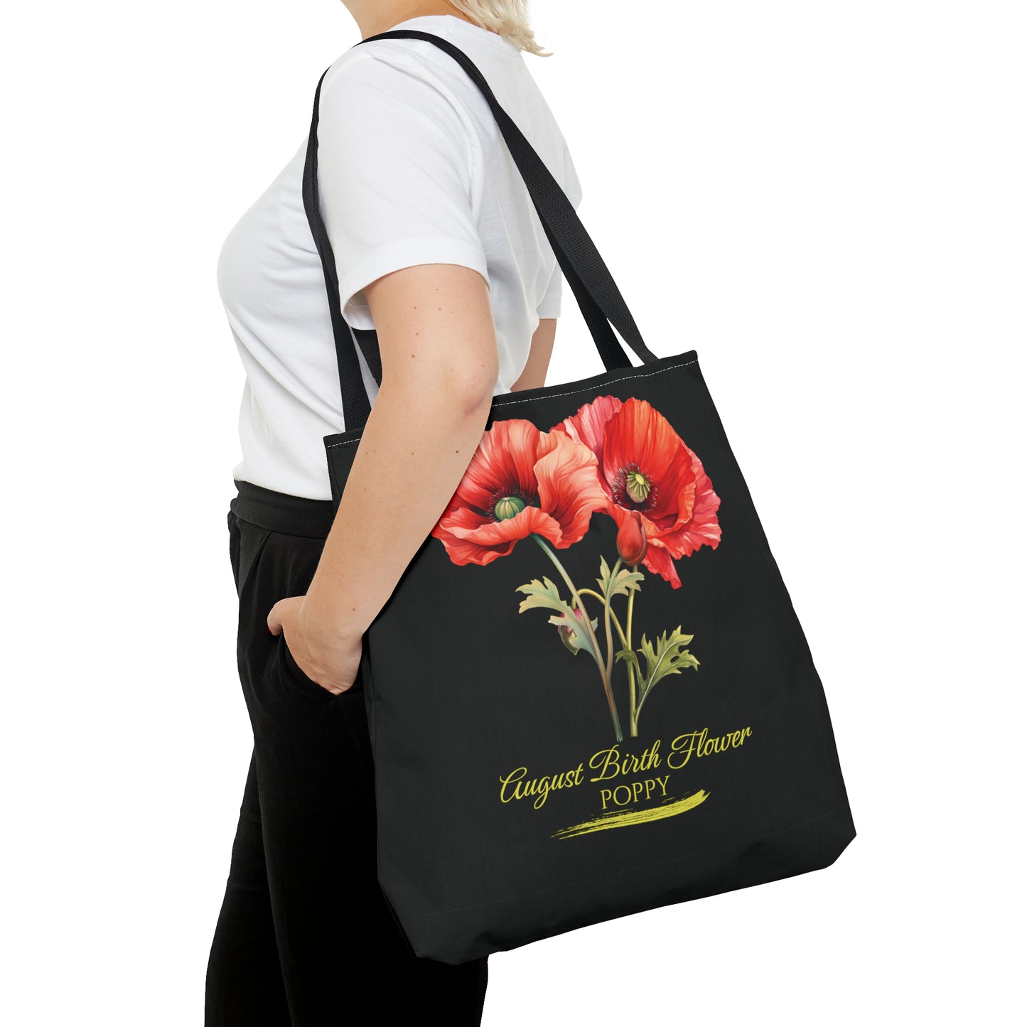 August Birth Flower: Poppy - Tote Bag (AOP)