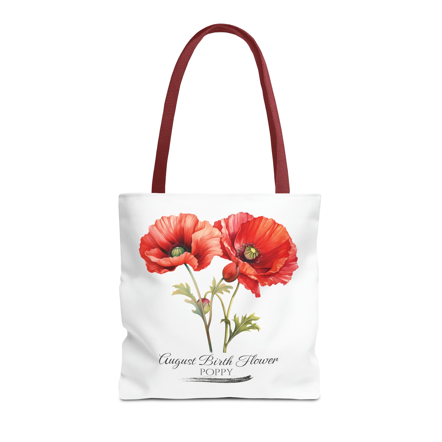 August Birth Flower: Poppy - Tote Bag (AOP)