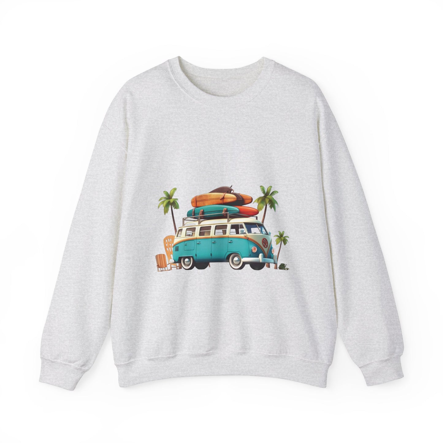 Retro Surf Van - Unisex Heavy Blend™ Crewneck Sweatshirt