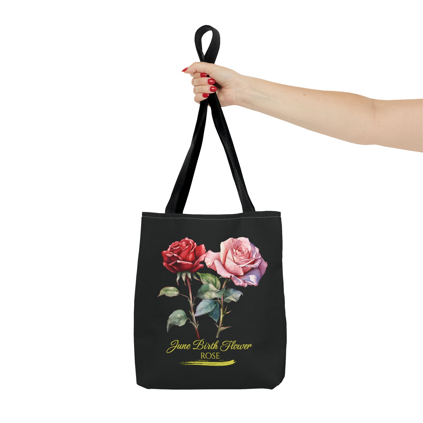 June Birth Flower: Rose - Tote Bag (AOP)