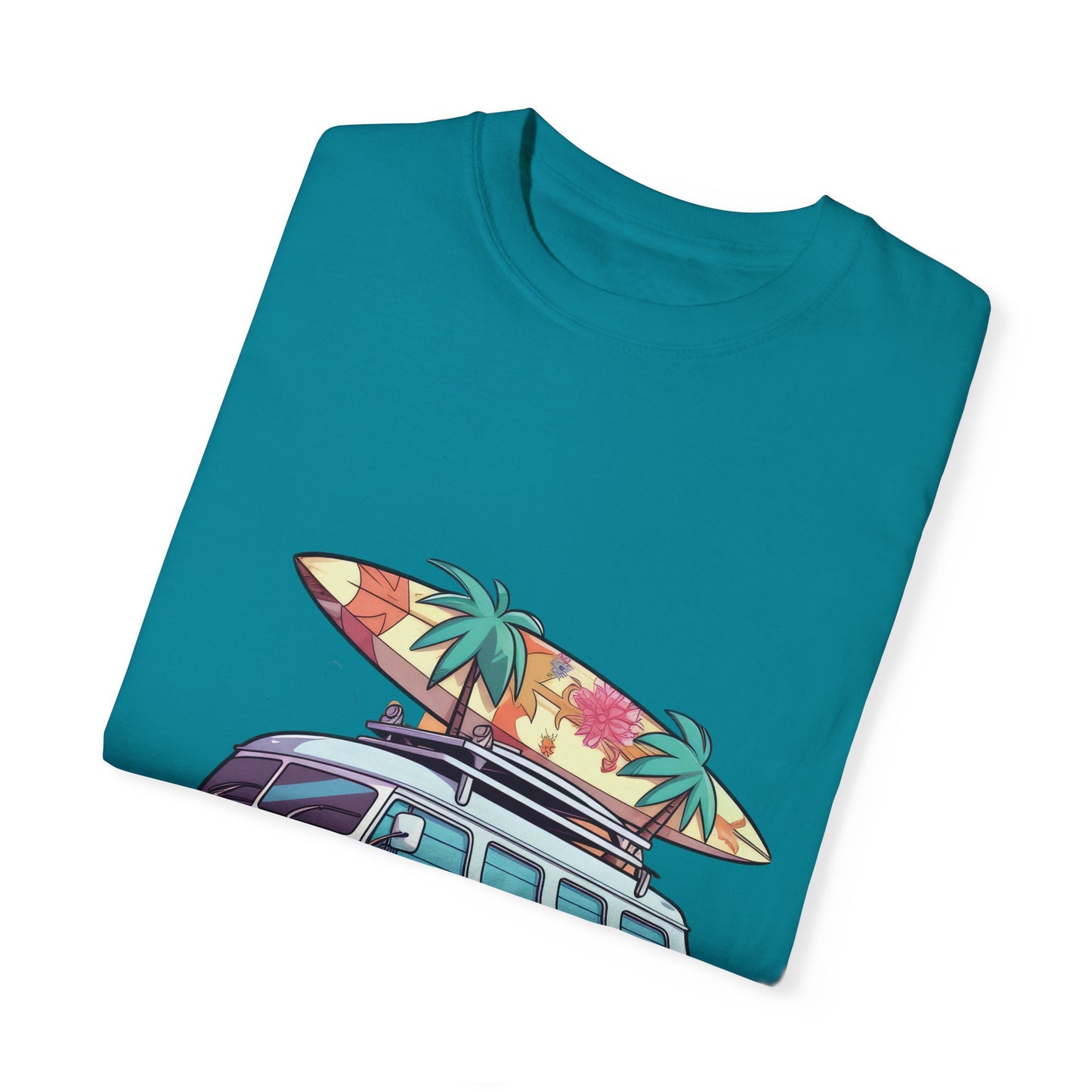 Retro Surf Van: Unisex Garment-Dyed T-shirt