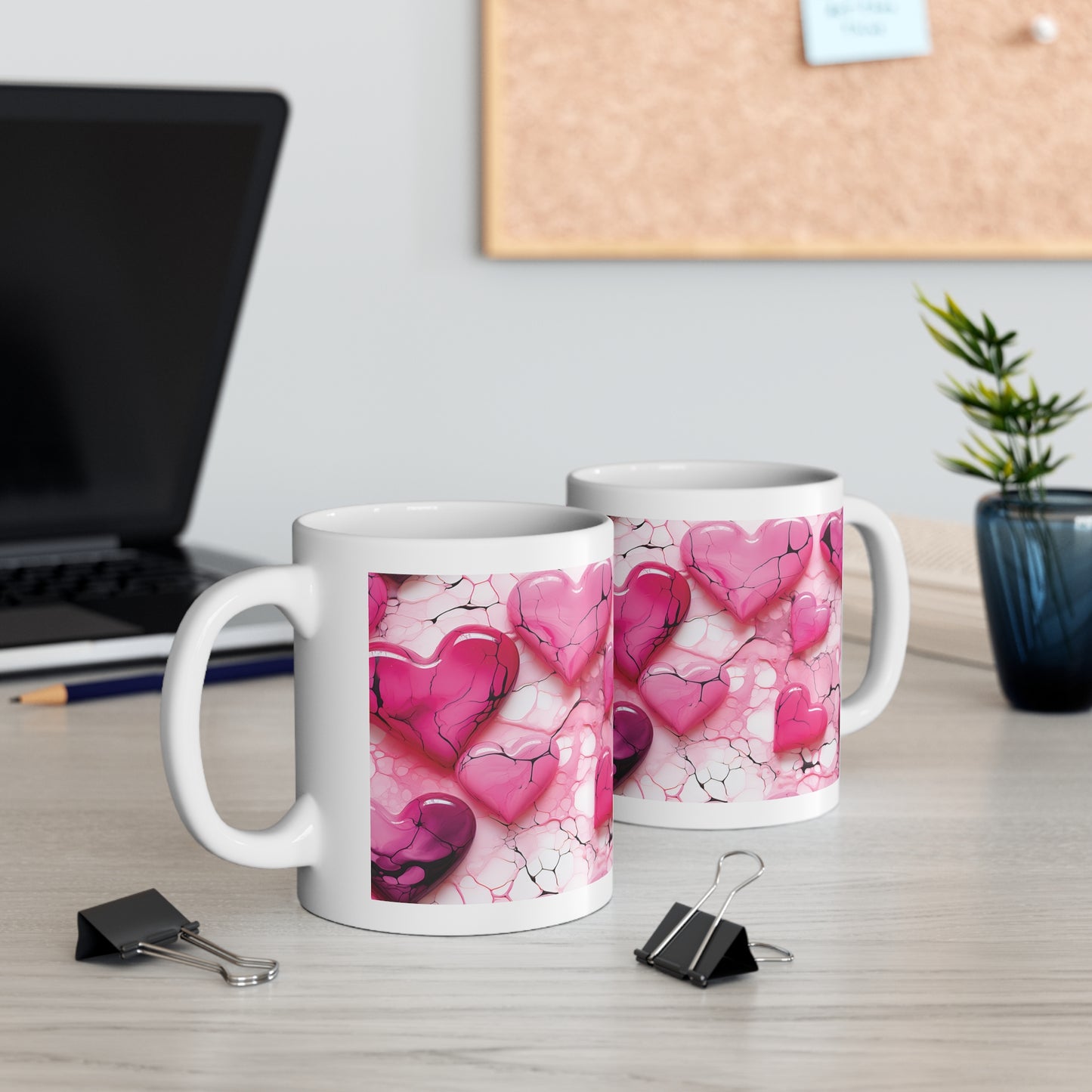 Valentine's Marble Heart: Ceramic Mug 11oz