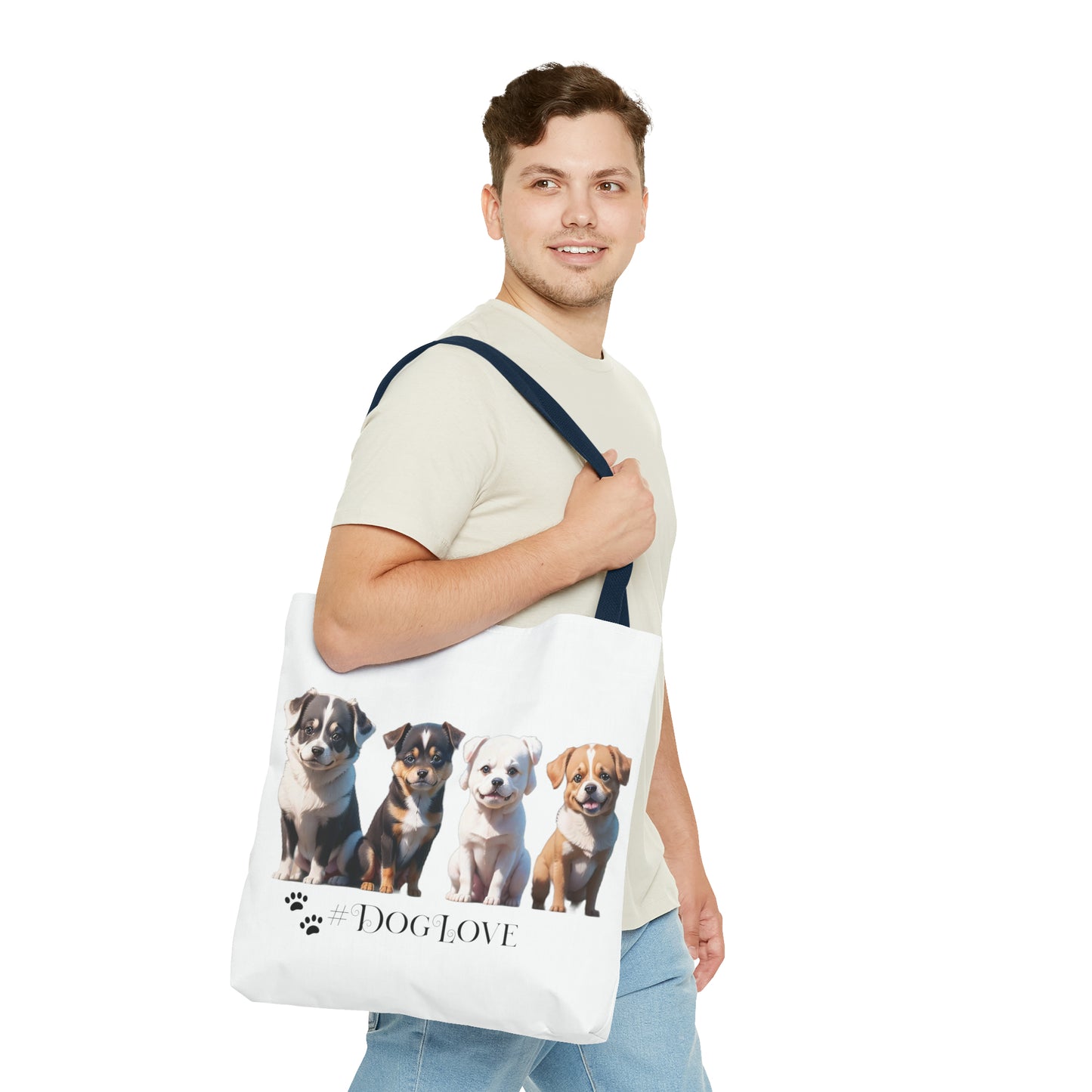 Tote Bag (AOP): #DogLove