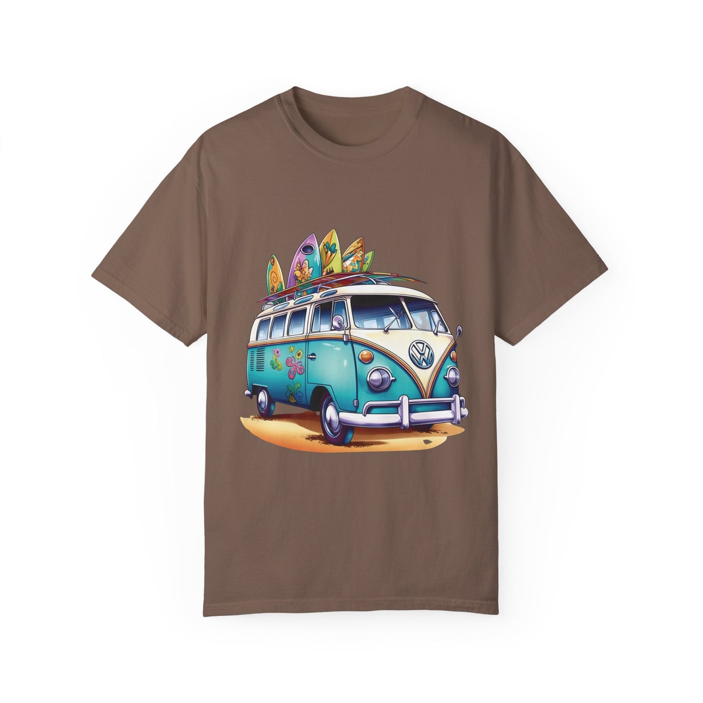 Retro Surf Van: Unisex Garment-Dyed T-shirt