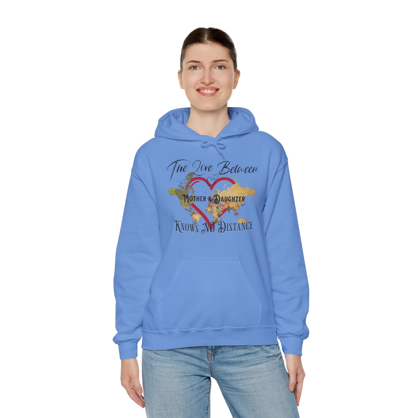 The love between mother and daughter knows no distance - Unisex Heavy Blend™ Hooded Sweatshirt