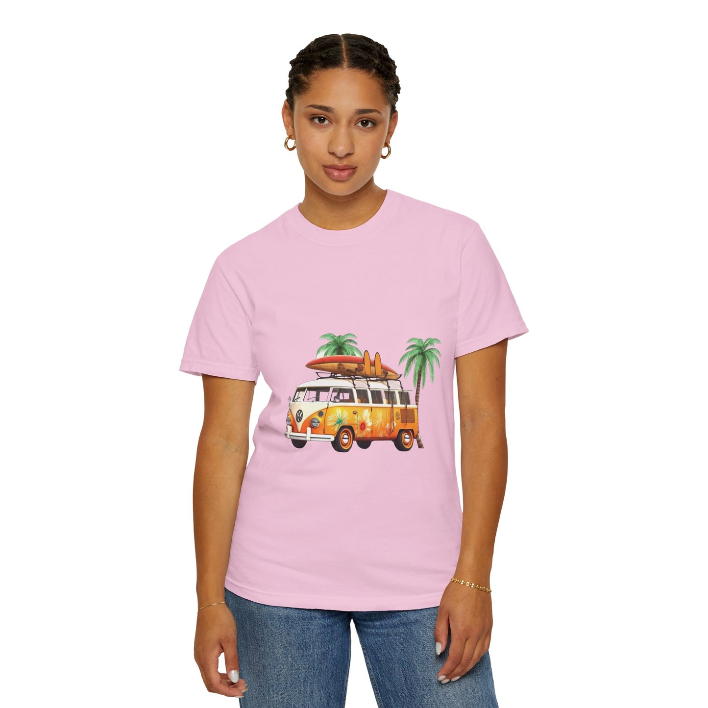 Retro Surf Van: Unisex Garment-Dyed T-shirt