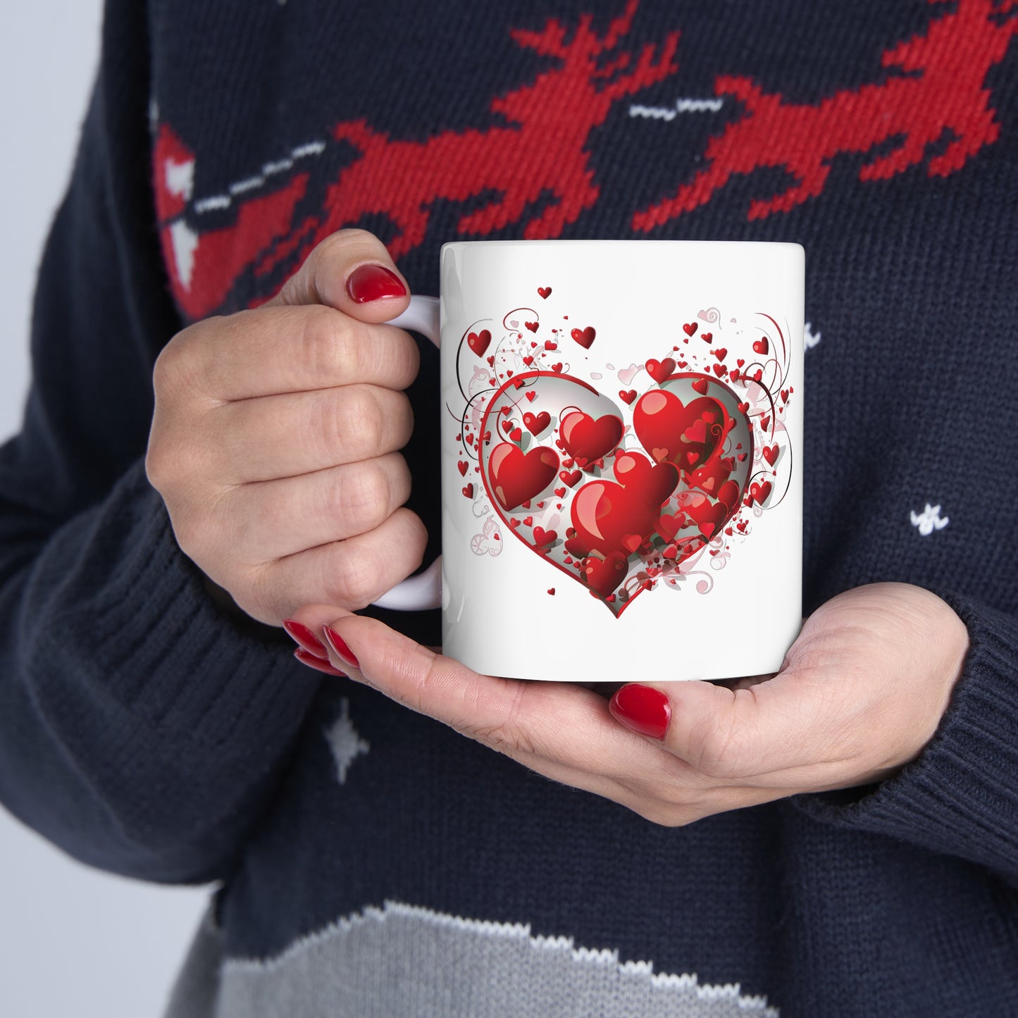 Valentine's Heart in Heart: Ceramic Mug 11oz