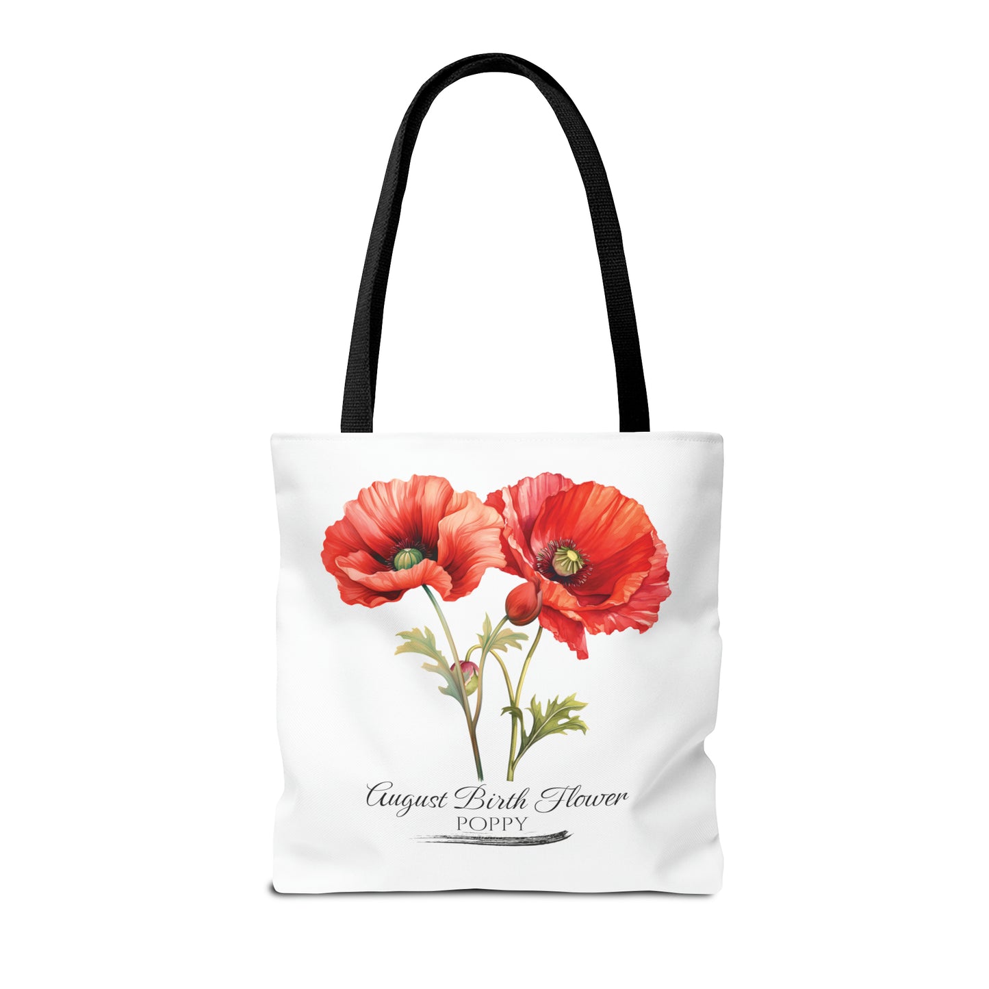 August Birth Flower: Poppy - Tote Bag (AOP)