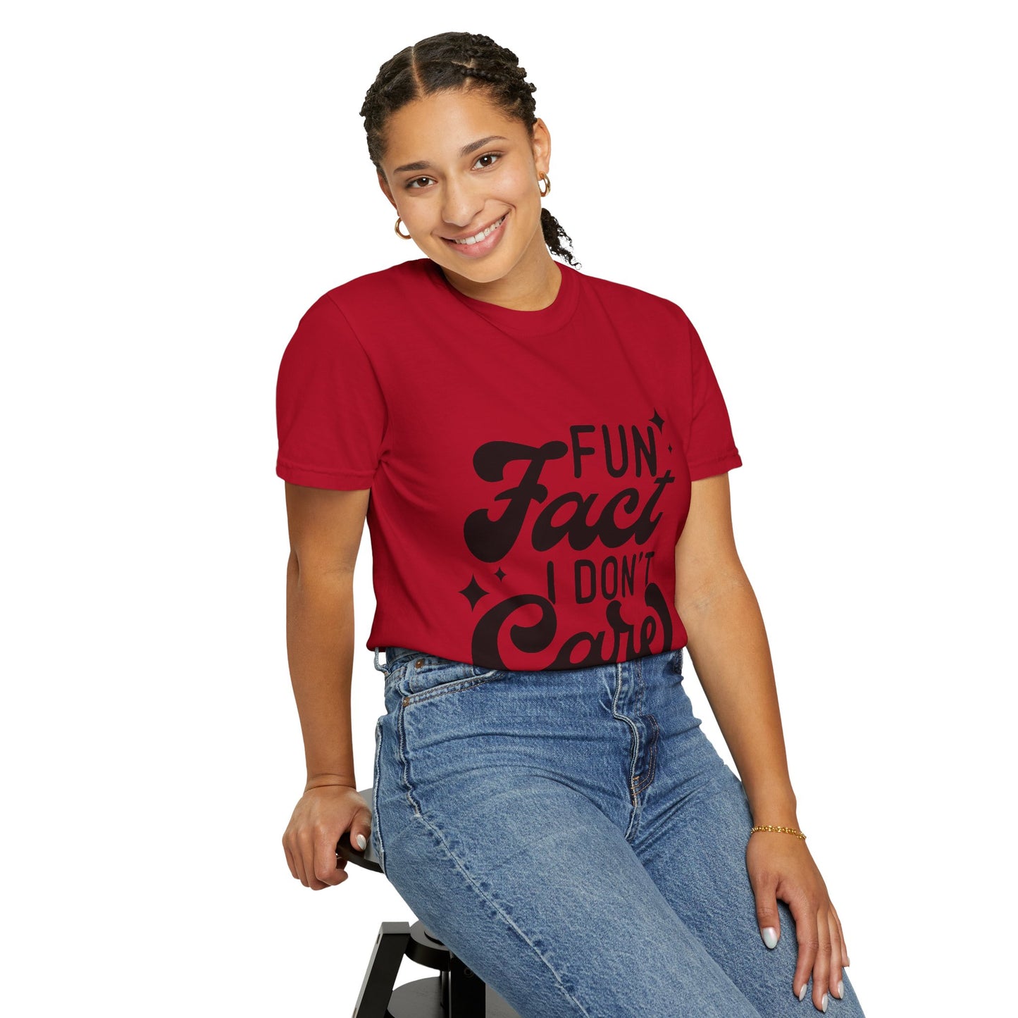 Fun fact - I don't care - Unisex Garment-Dyed T-shirt