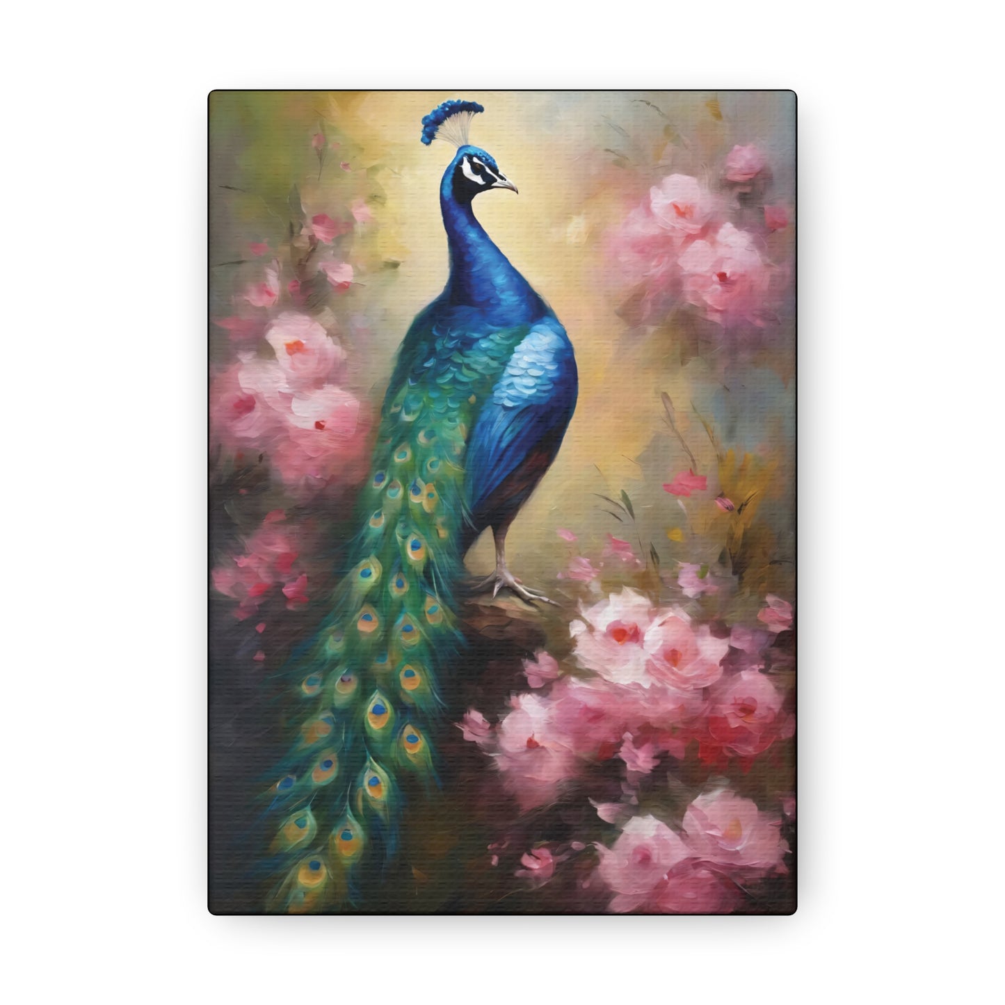 Beautiful Peacock: 5" x 7" Canvas Gallery Wraps