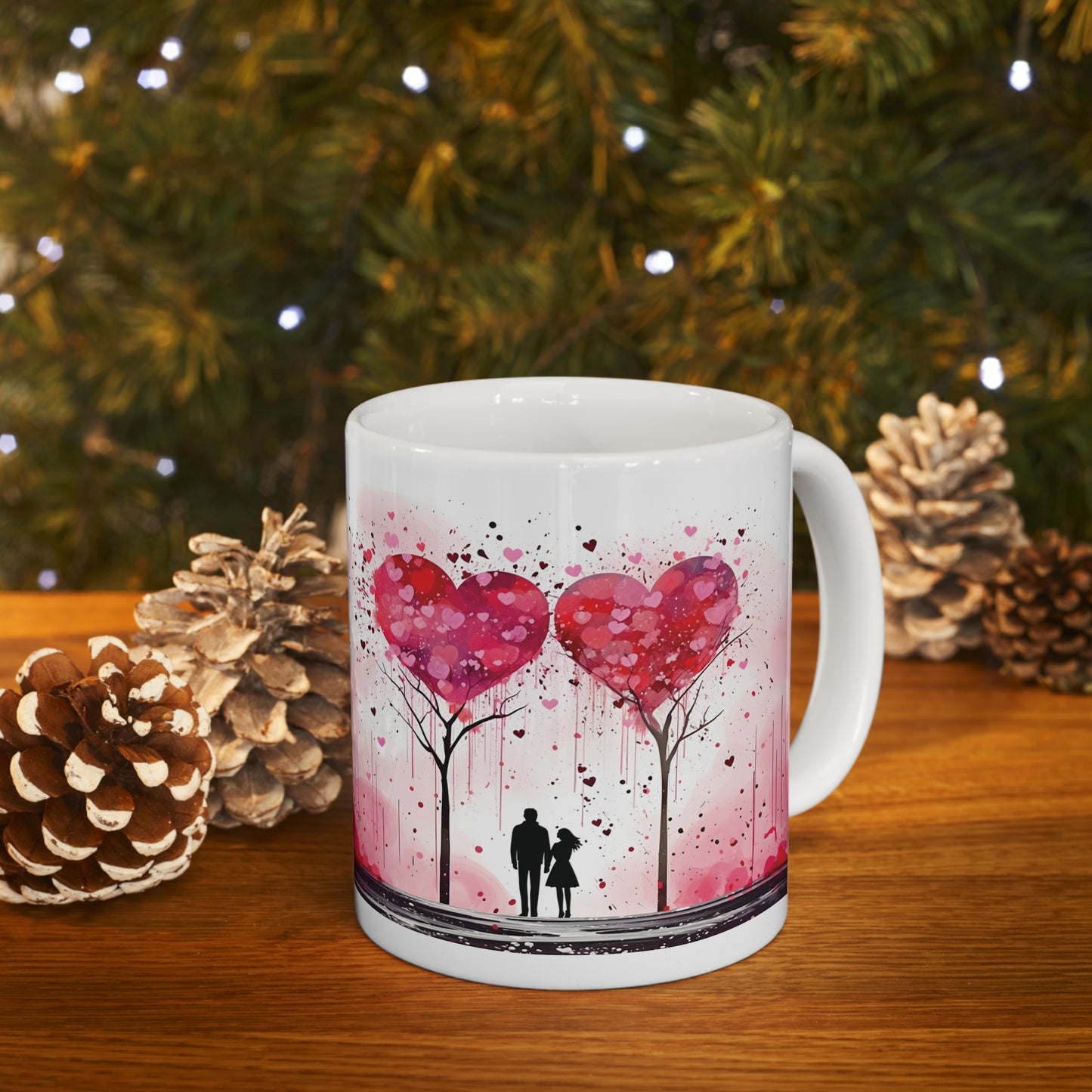 Valentine's two hearts as one: Ceramic Mug 11oz