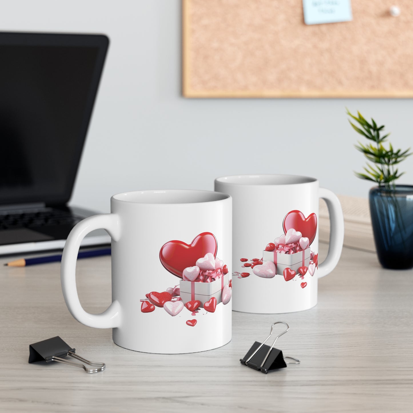 Valentine's Heart Gift: Ceramic Mug 11oz