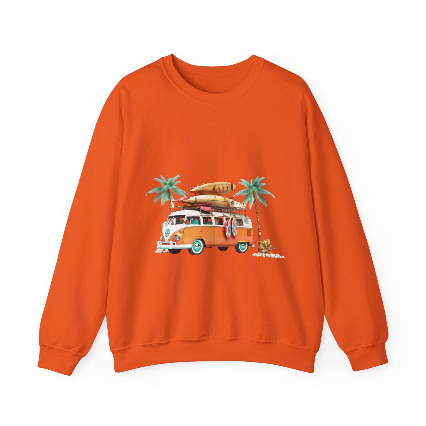 Retro Surf Van - Unisex Heavy Blend™ Crewneck Sweatshirt