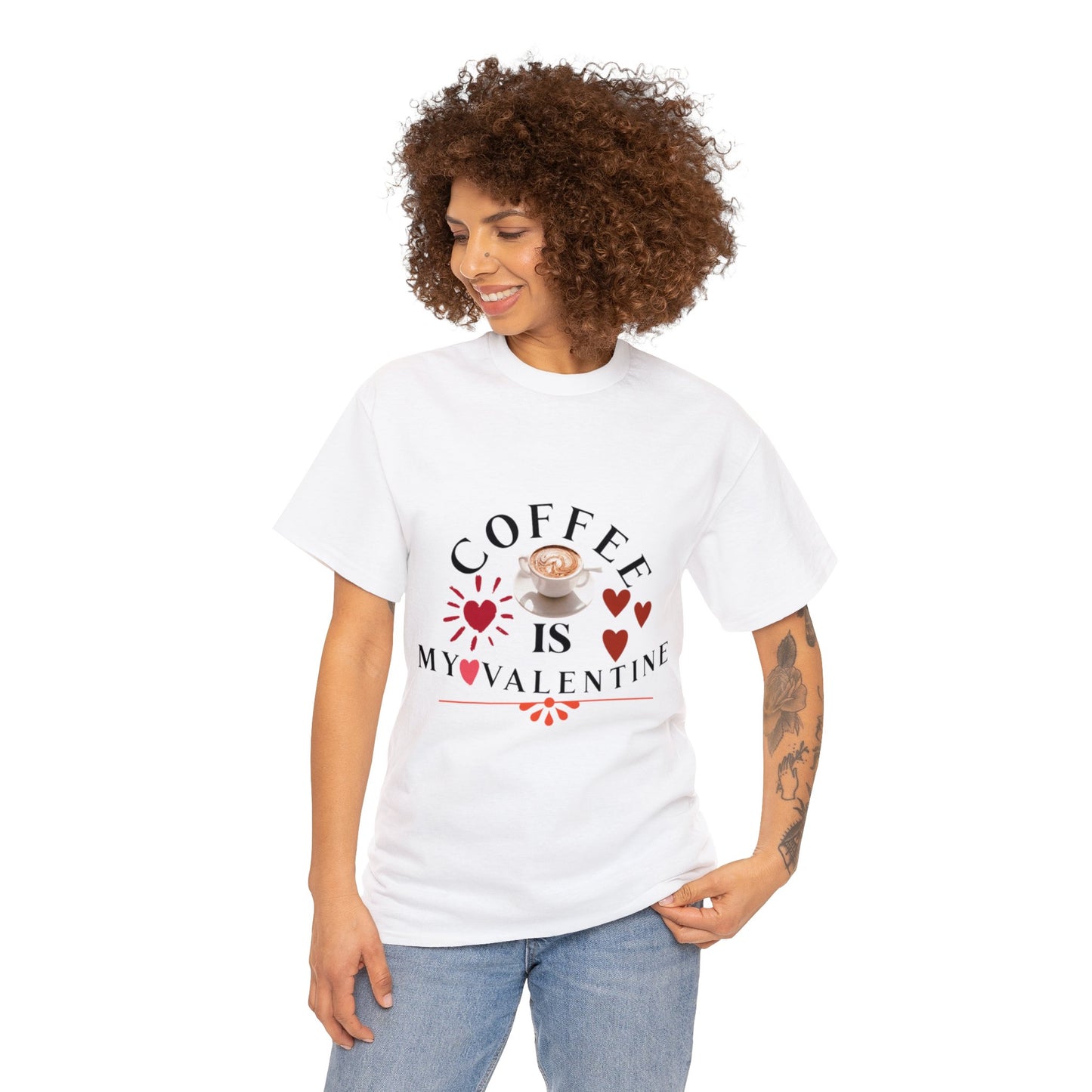 Coffee is my valentine - Unisex Heavy Cotton Tee