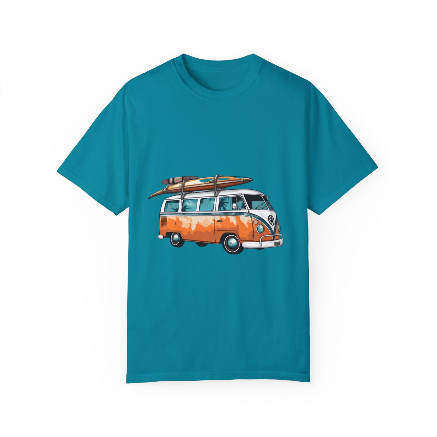 Retro Surf Van: Unisex Garment-Dyed T-shirt