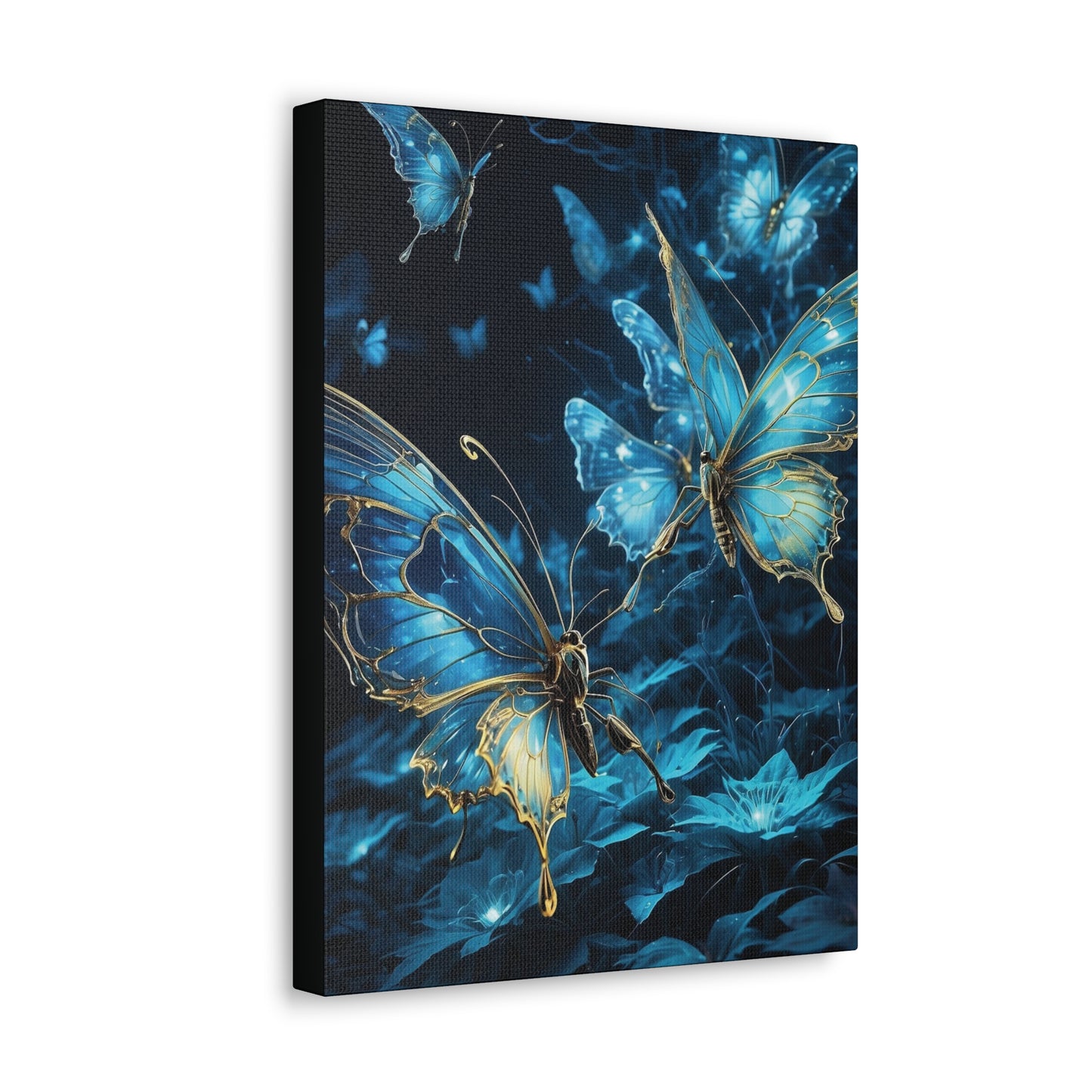 Beautiful butterfly glowing in the dark - Canvas Gallery Wraps