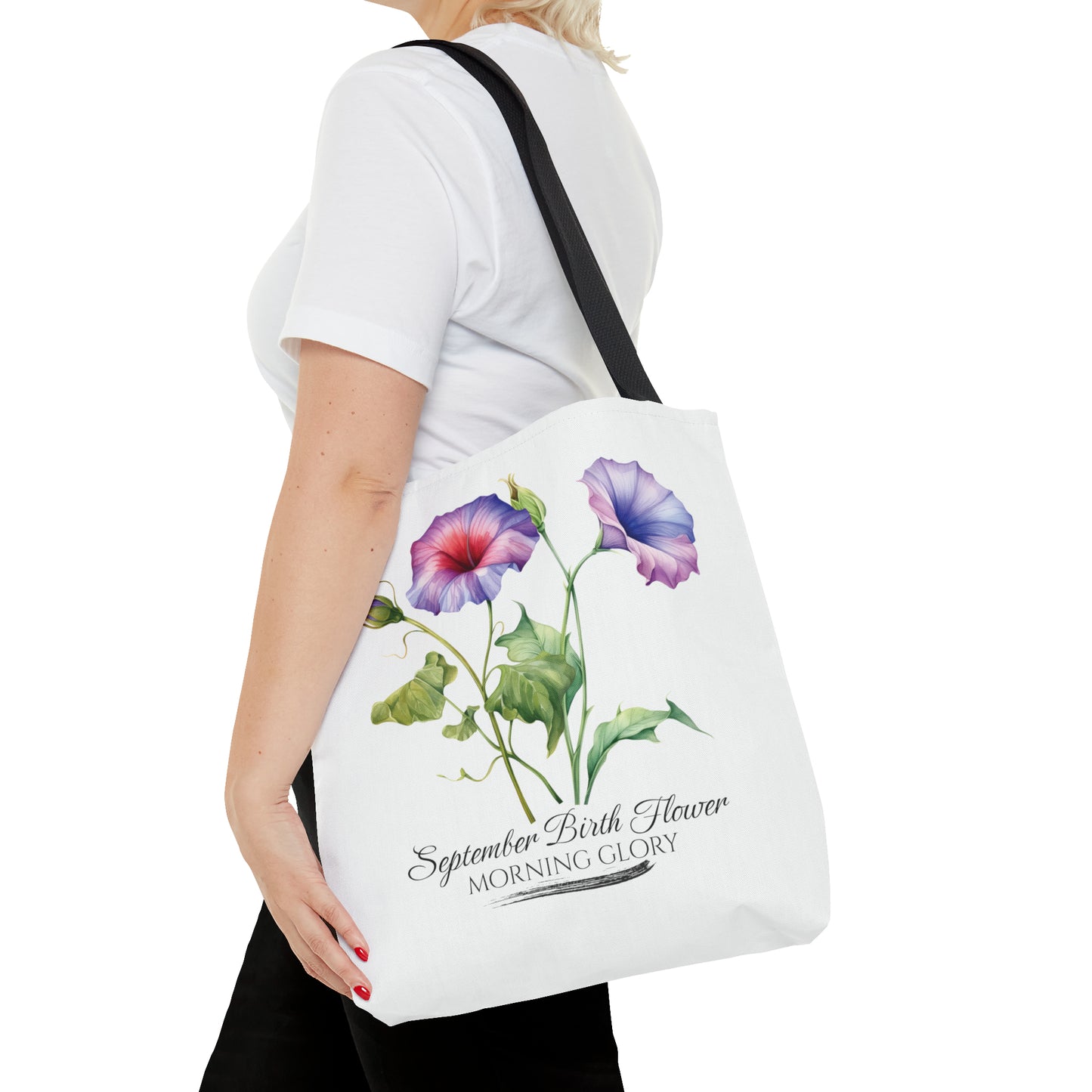 September Birth Flower: Morning Glory - Tote Bag (AOP)