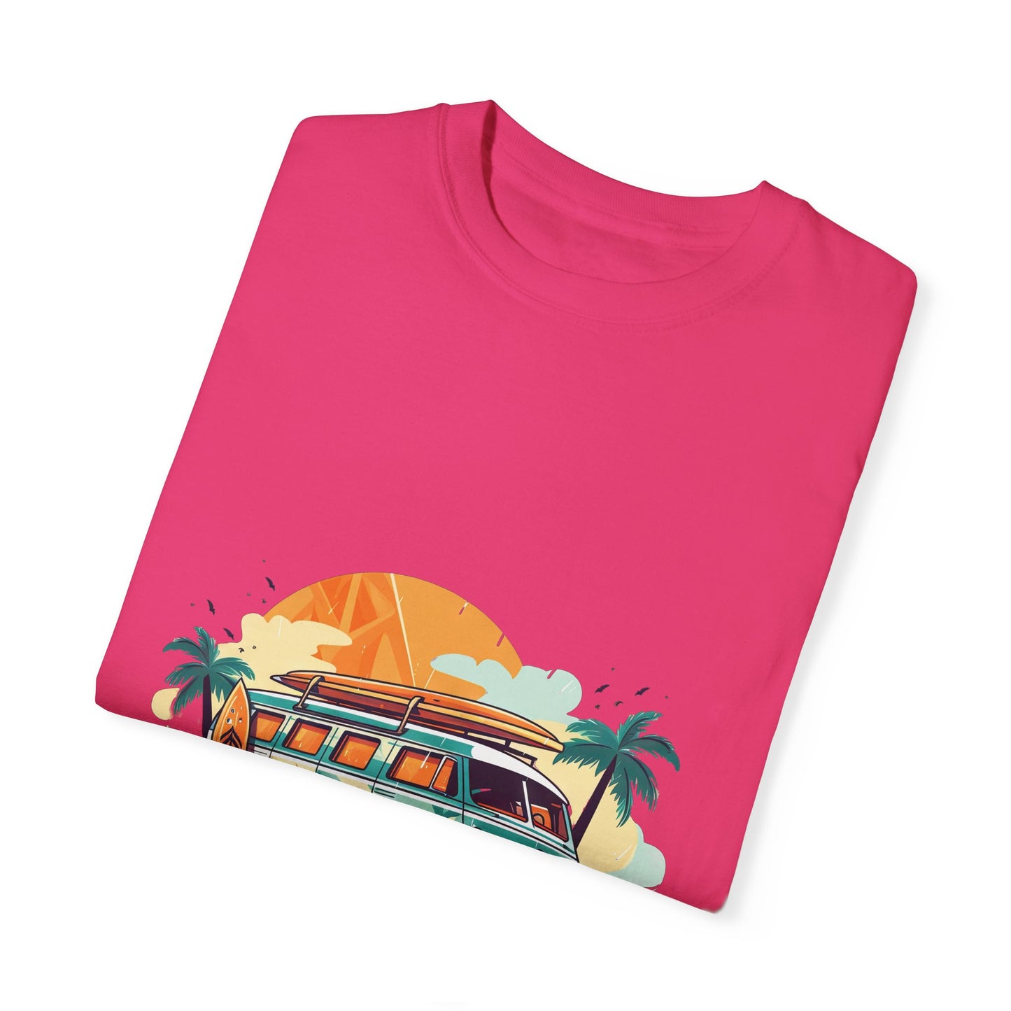 Retro Surf Van: Unisex Garment-Dyed T-shirt