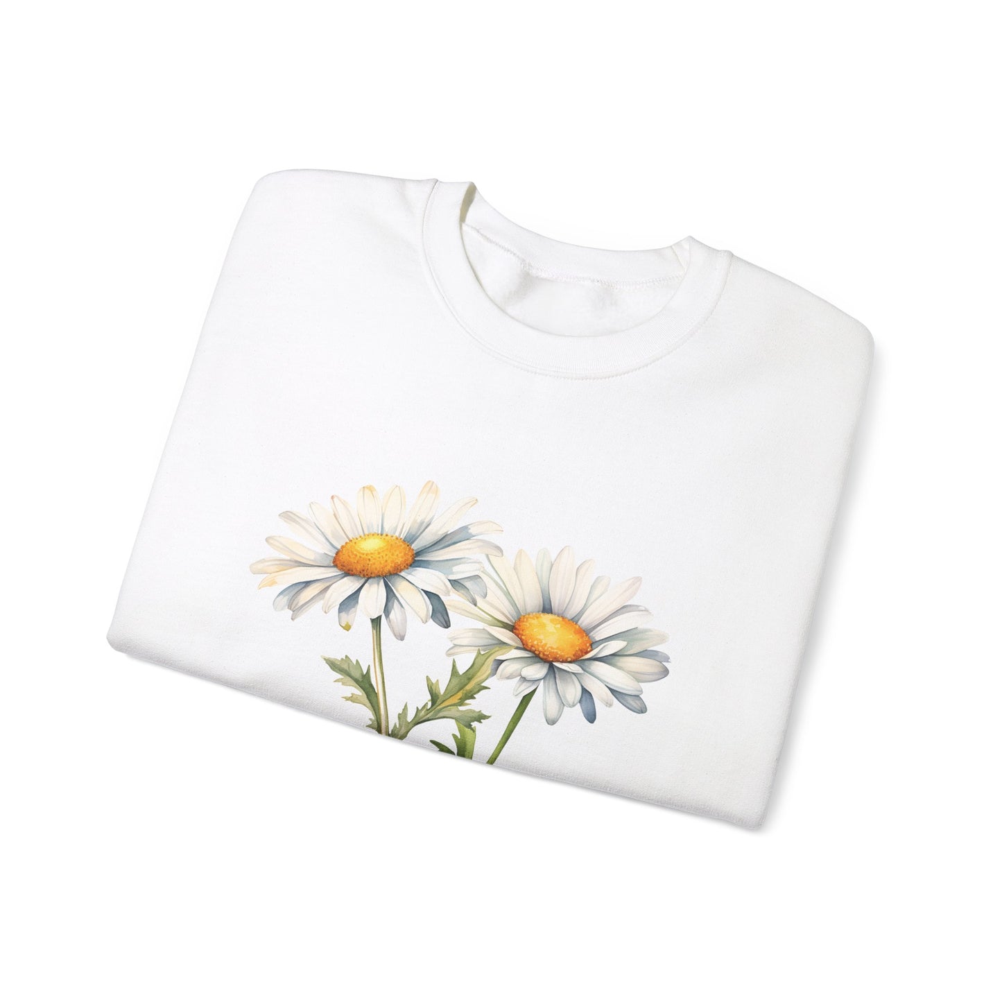 April Birth Flower (Daisy) - Unisex Heavy Blend™ Crewneck Sweatshirt