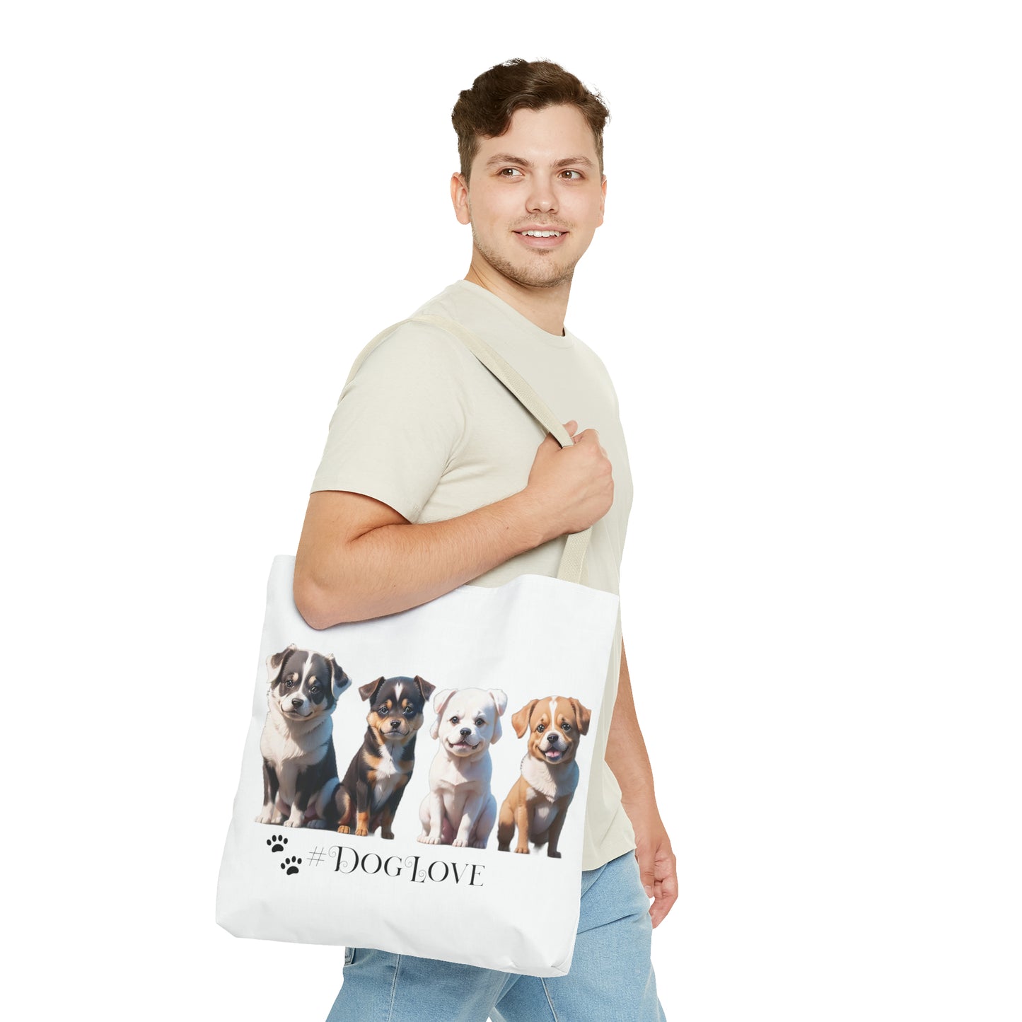 Tote Bag (AOP): #DogLove