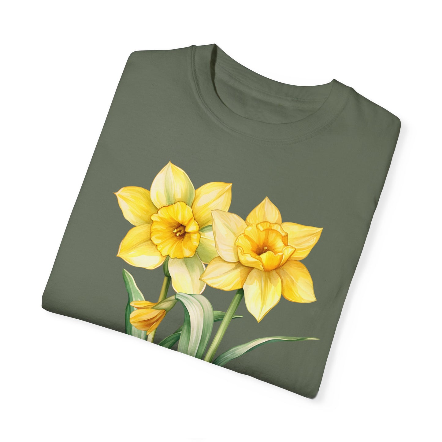 March Birth Flower "Jonquil" - Unisex Garment-Dyed T-shirt