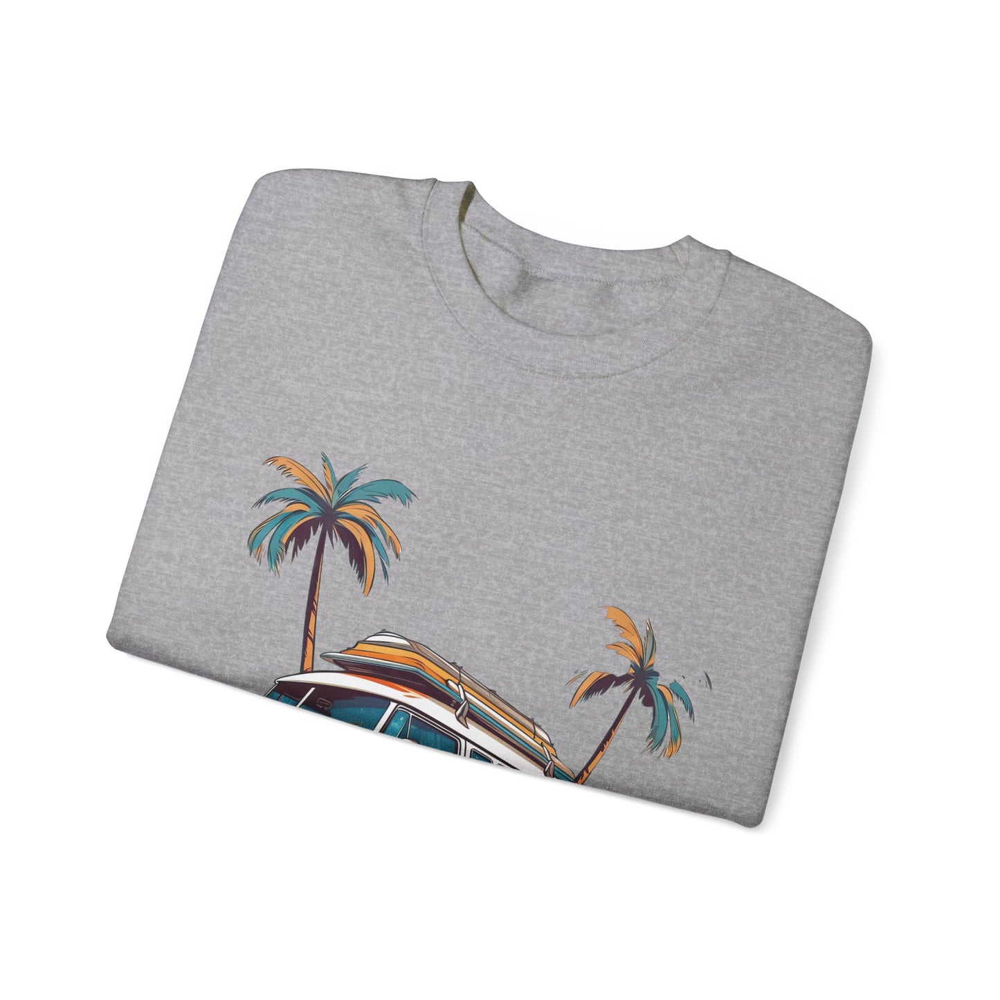 Retro Surf Van - Unisex Heavy Blend™ Crewneck Sweatshirt